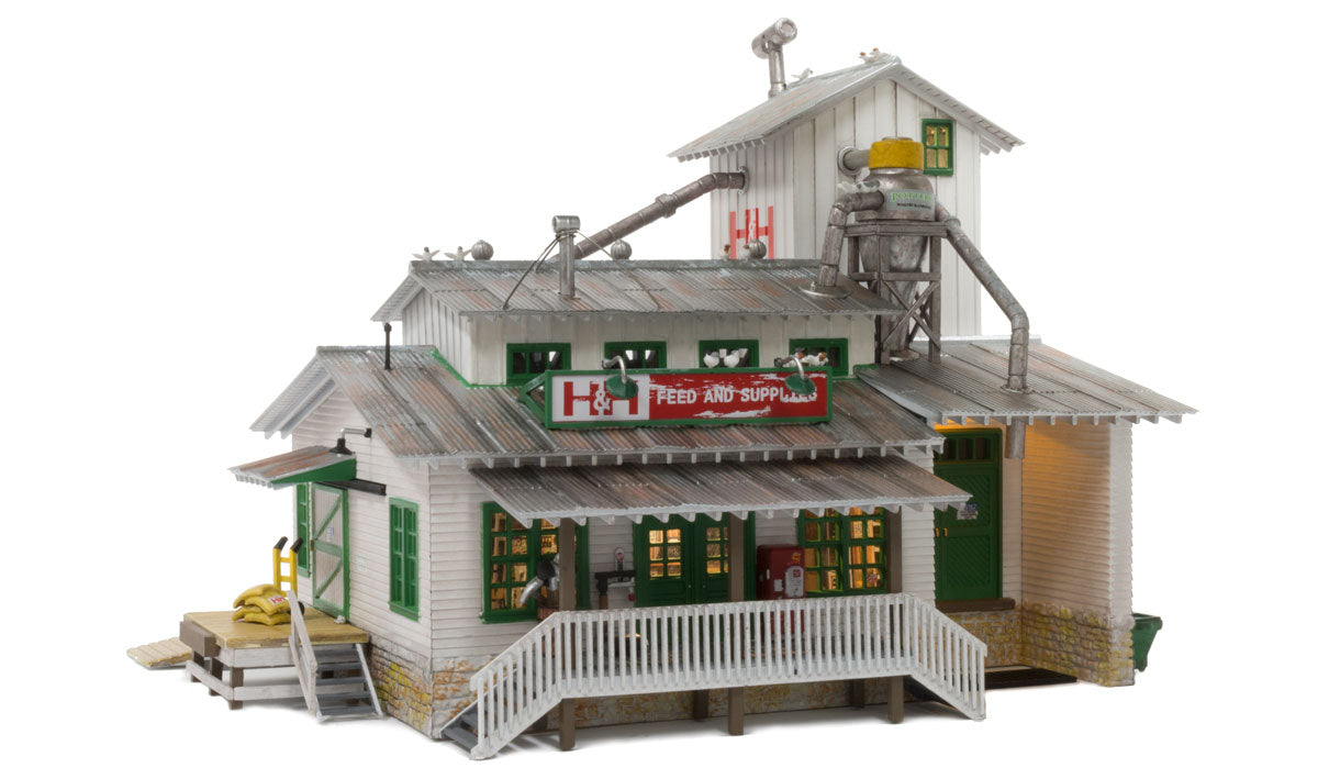 USED Woodland Scenics BR5059 HO Scale, H&H Feed Mill