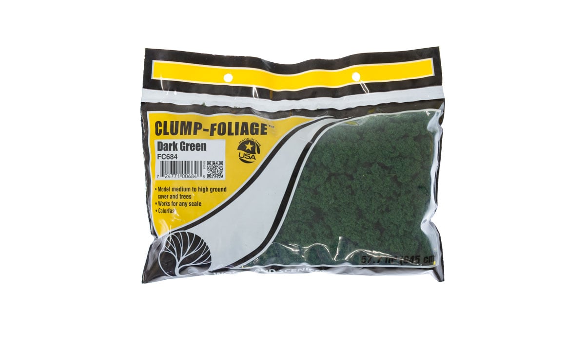 Woodland Scenics FC684 MULTI Scale Clump-Foilage Dark Green