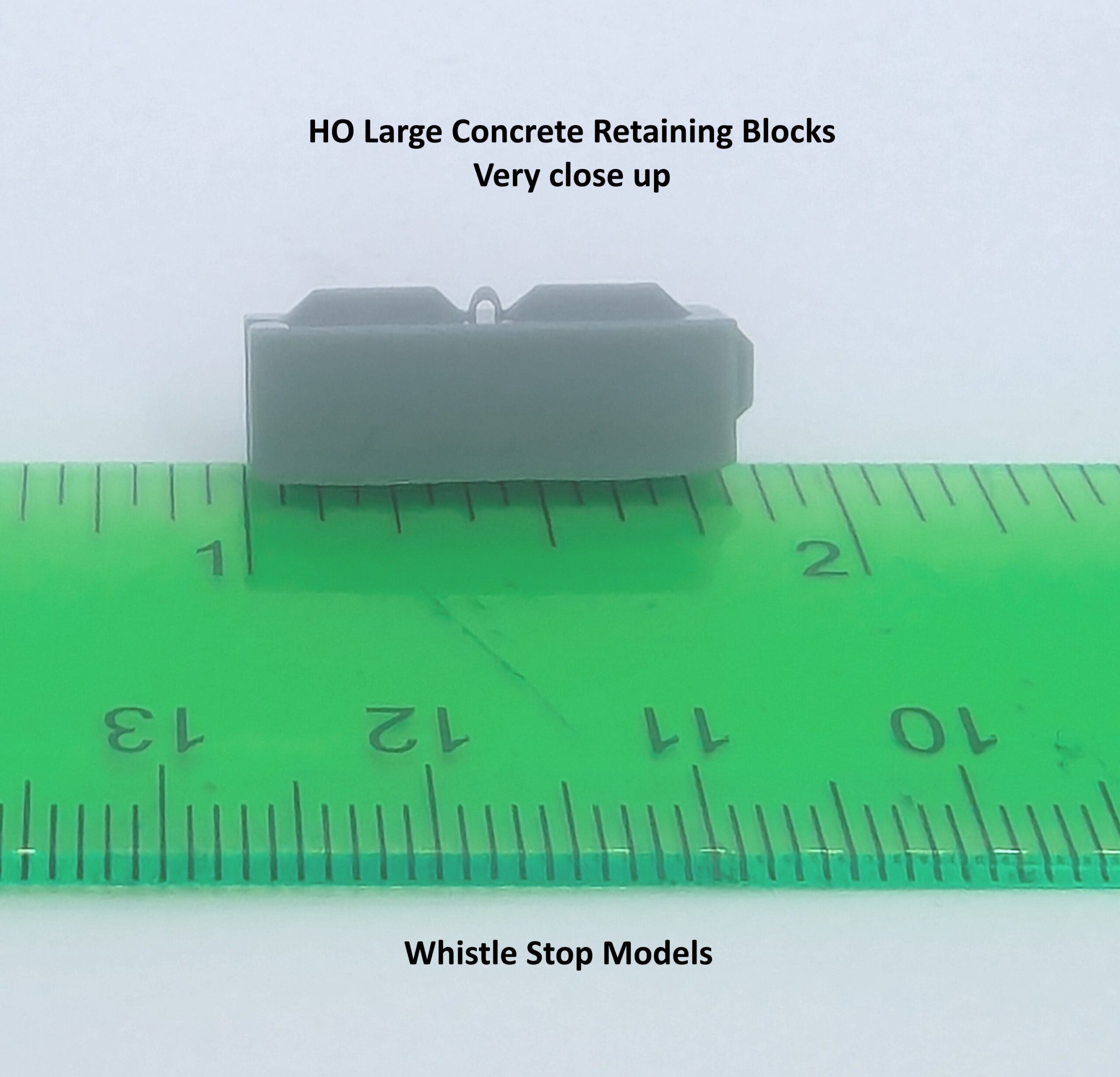 Whistle Stop Models HO2212 HO Scale Large Concrete Barrier Blocks, Resin 3D Printed, Highly Detailed (12 pcs)