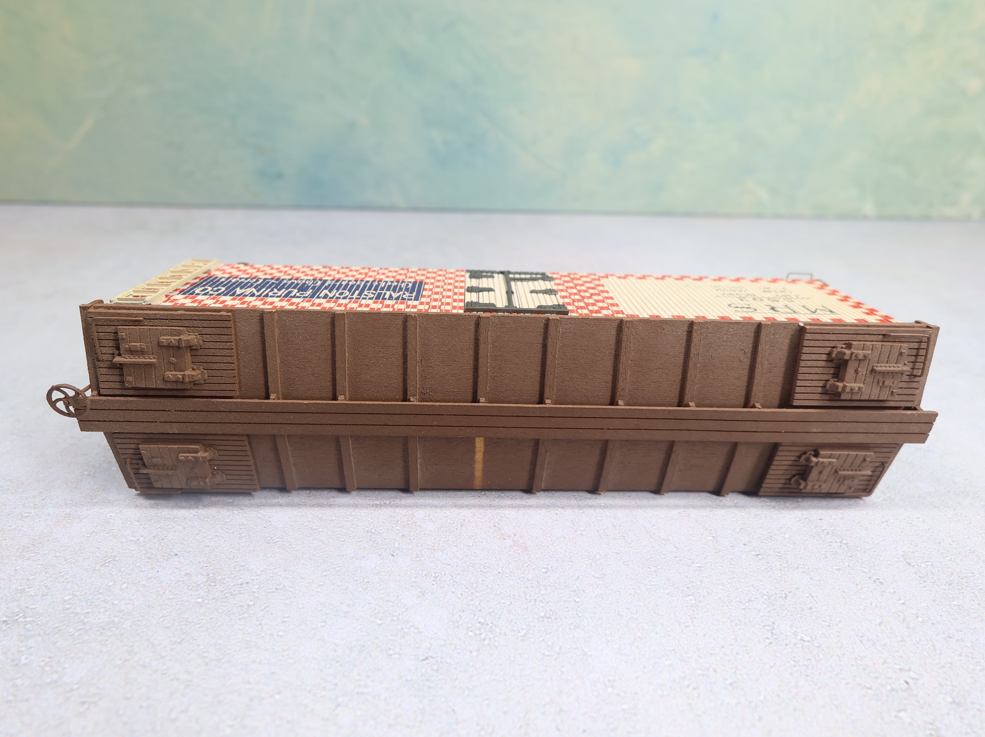 USED HO Scale 40' Wooden Reefer Box Car Ralston Purina MRS #5503 Wood Built Kit