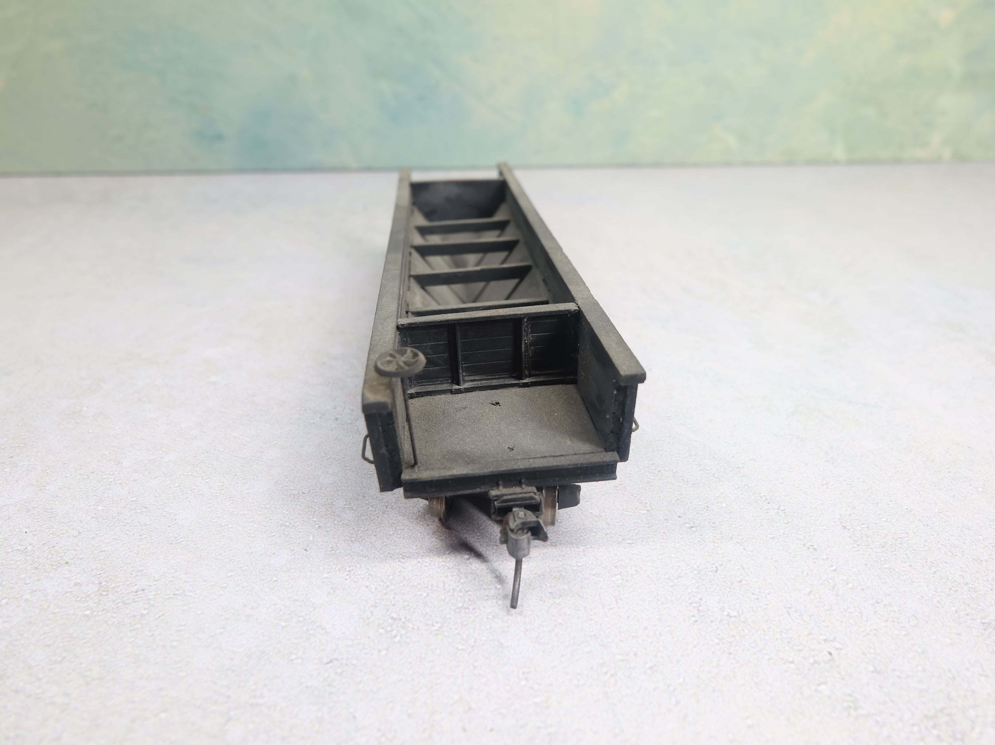 USED HO Scale Ballast Spreader Car Nickel Plate Road NYC&StL #65320 Wood Built Kit / Weathered