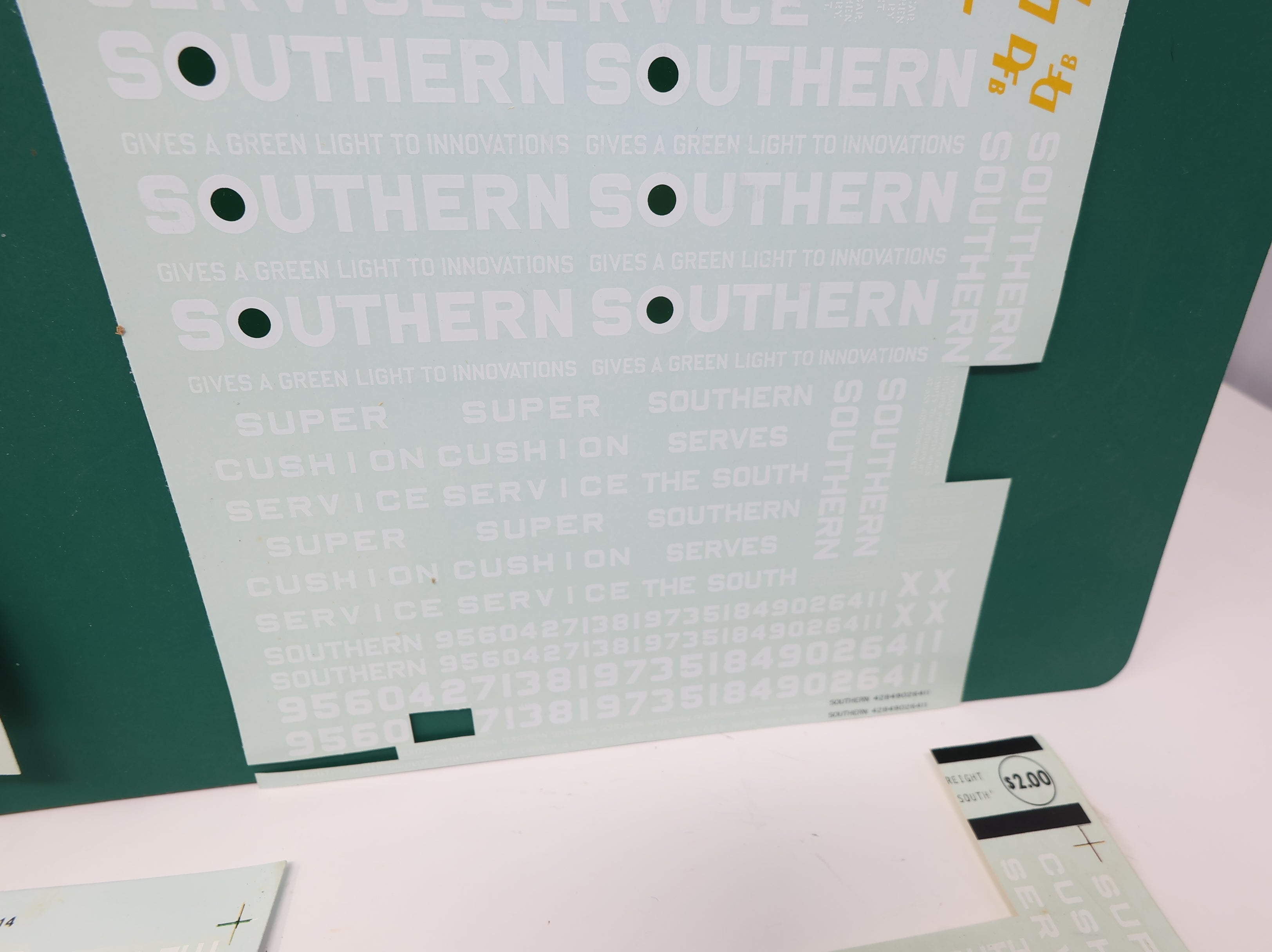 USED MICROSCALE 87-14 HO Scale Southern Railway - Green Light Freight Cars Decals