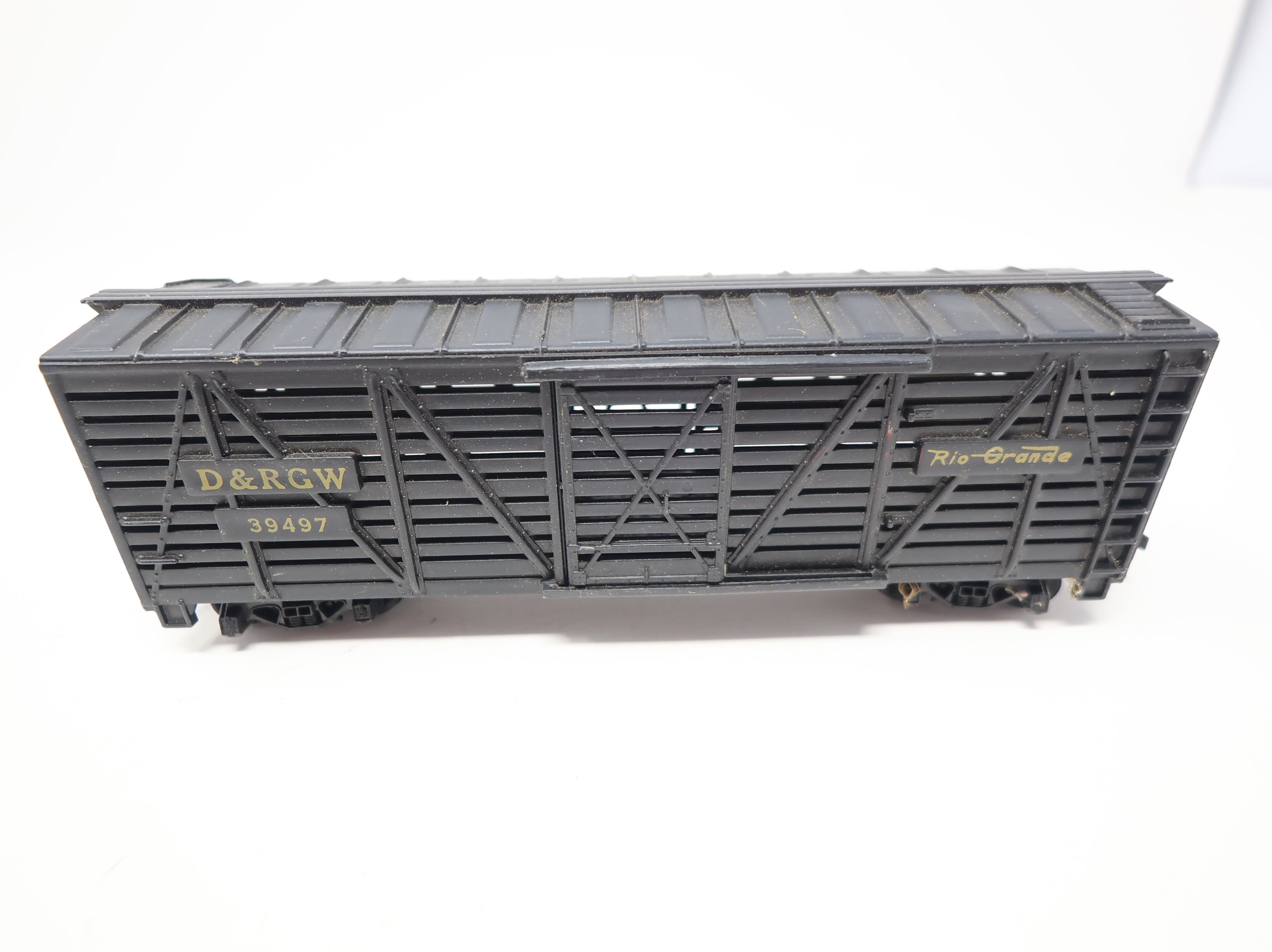 USED Tyco HO Scale 40' Stock Car Rio Grande D&RGW #39497