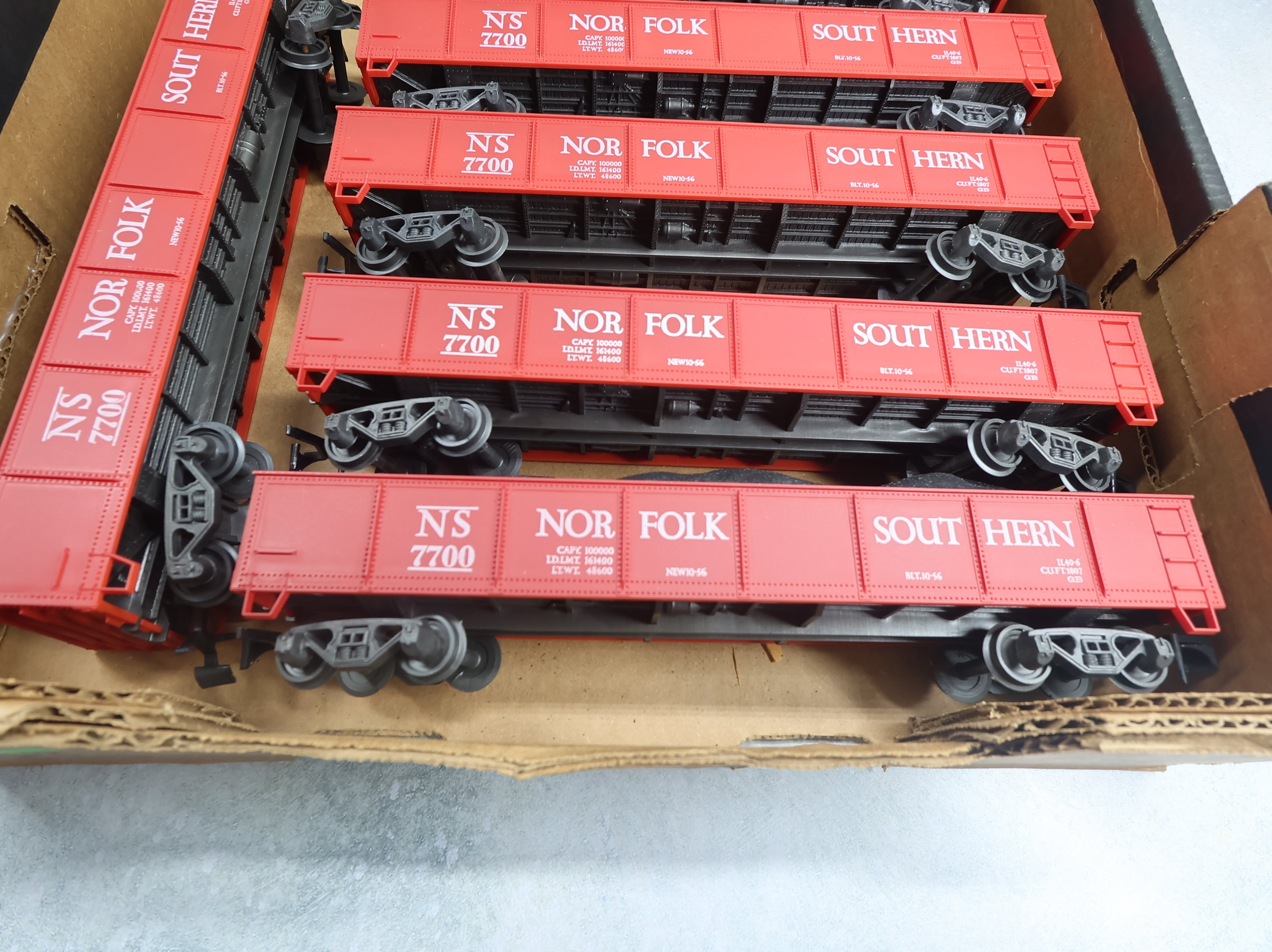 USED AHM O Gondola w/ Coal Loads Norfolk Southern NS #7700 Short Line (8 pcs)