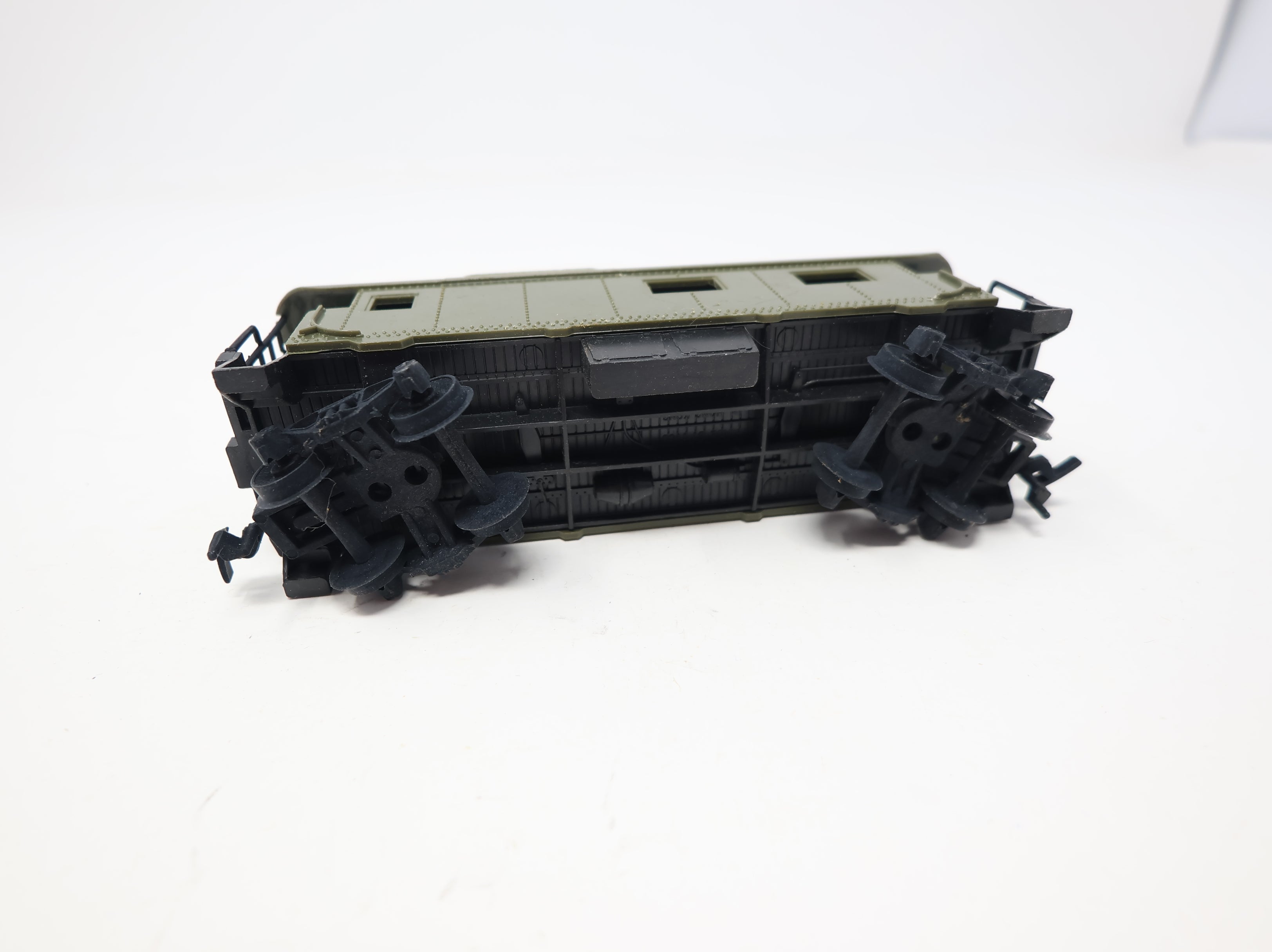 USED Tyco HO Scale Caboose Army Green
