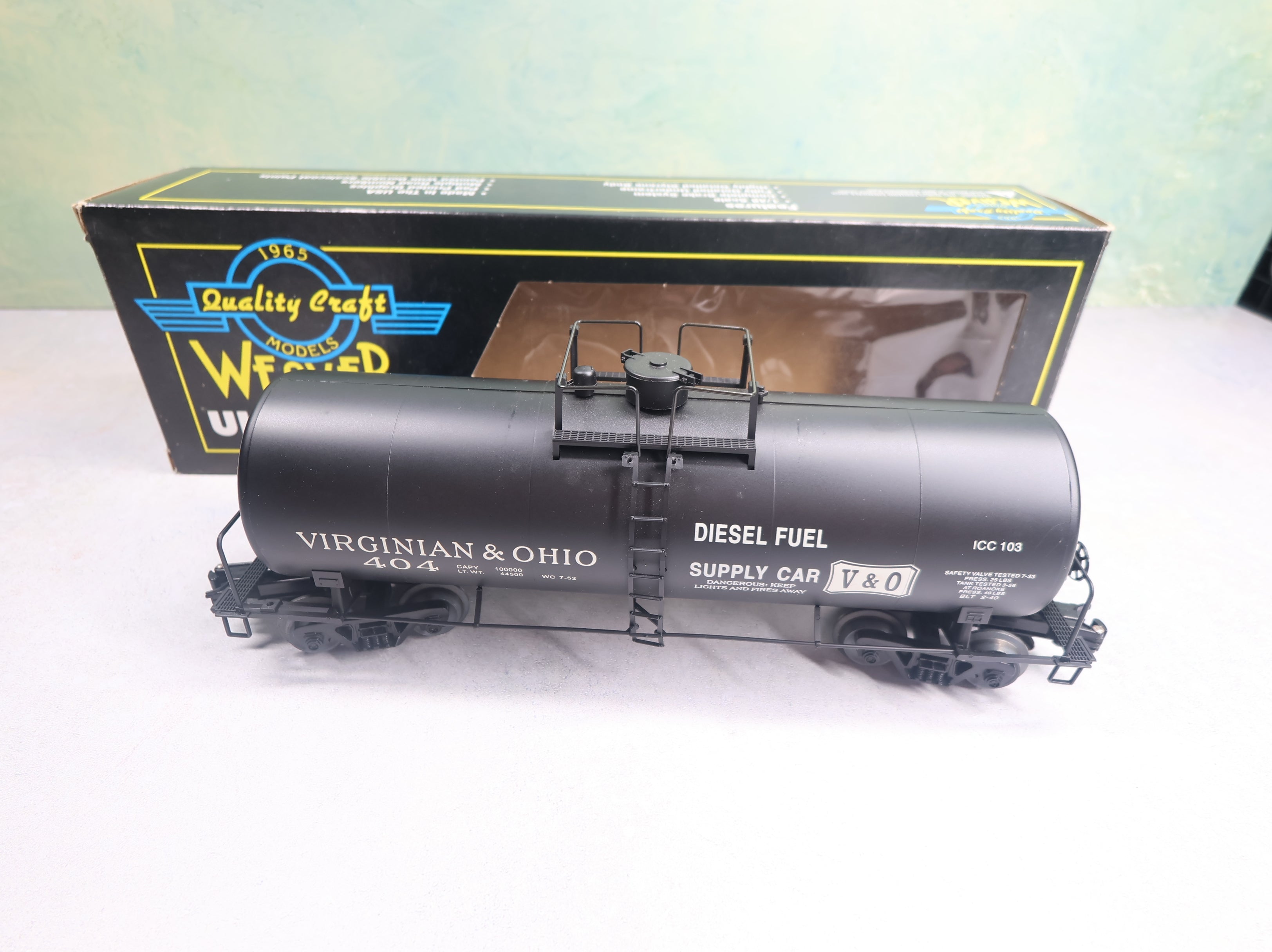 USED Weaver O 40' Tank Car Virginian & Ohio #404