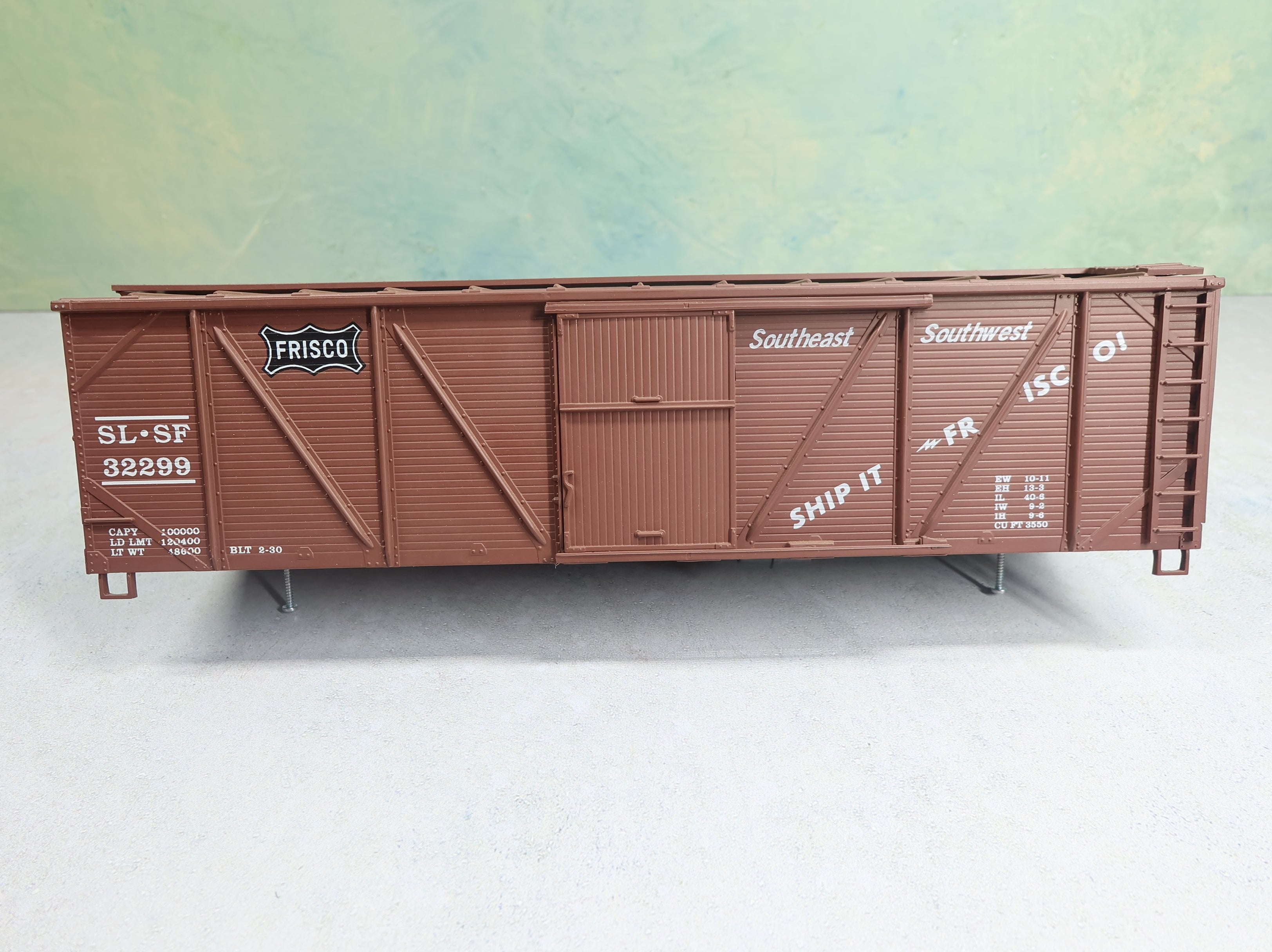 USED Weaver O Outside Braced Wooden Box Car Frisco SL-SF #32299