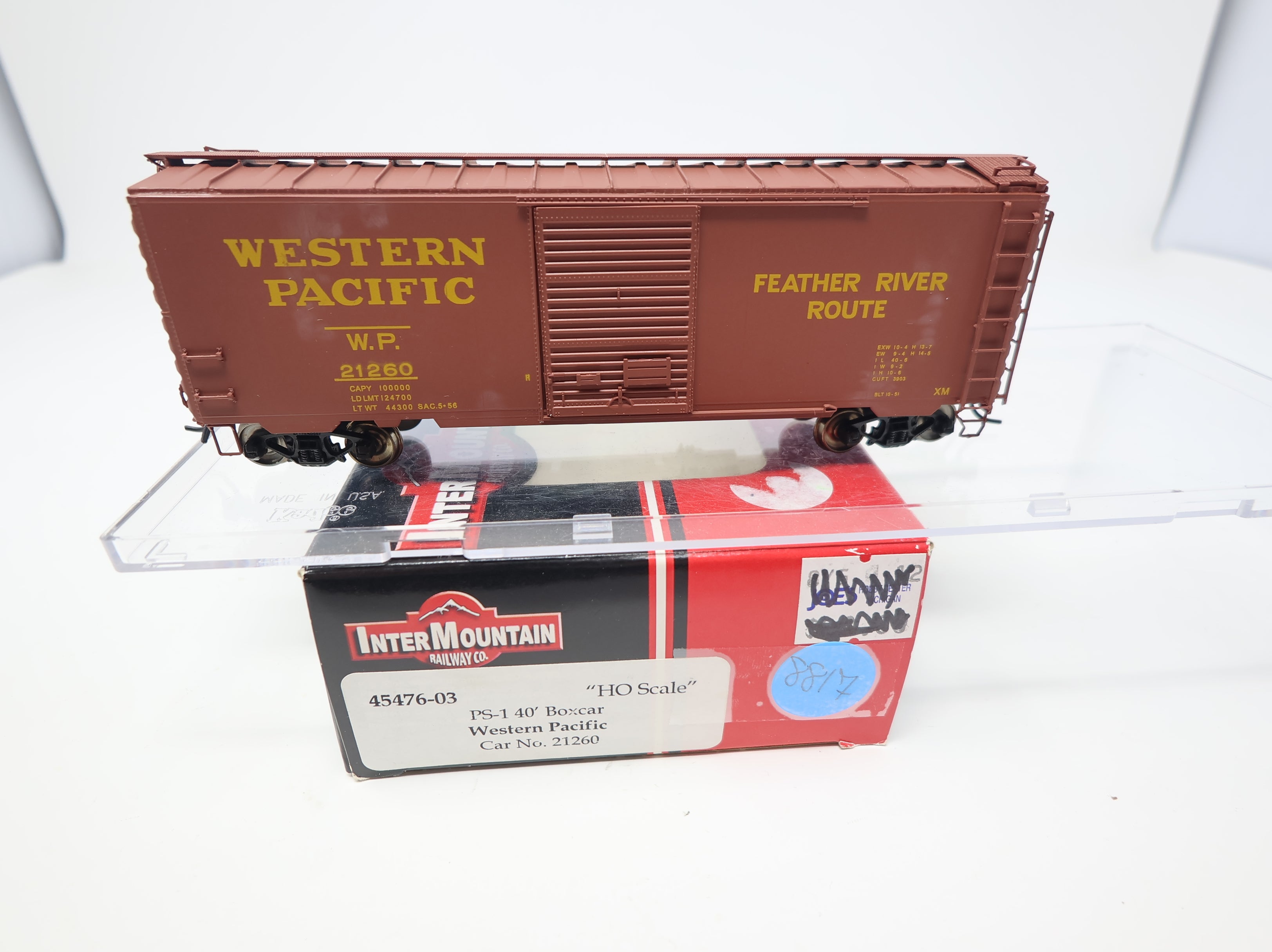 USED Intermountain 45476-03 HO Scale PS-1 40' Box Car Western Pacific WP #21260