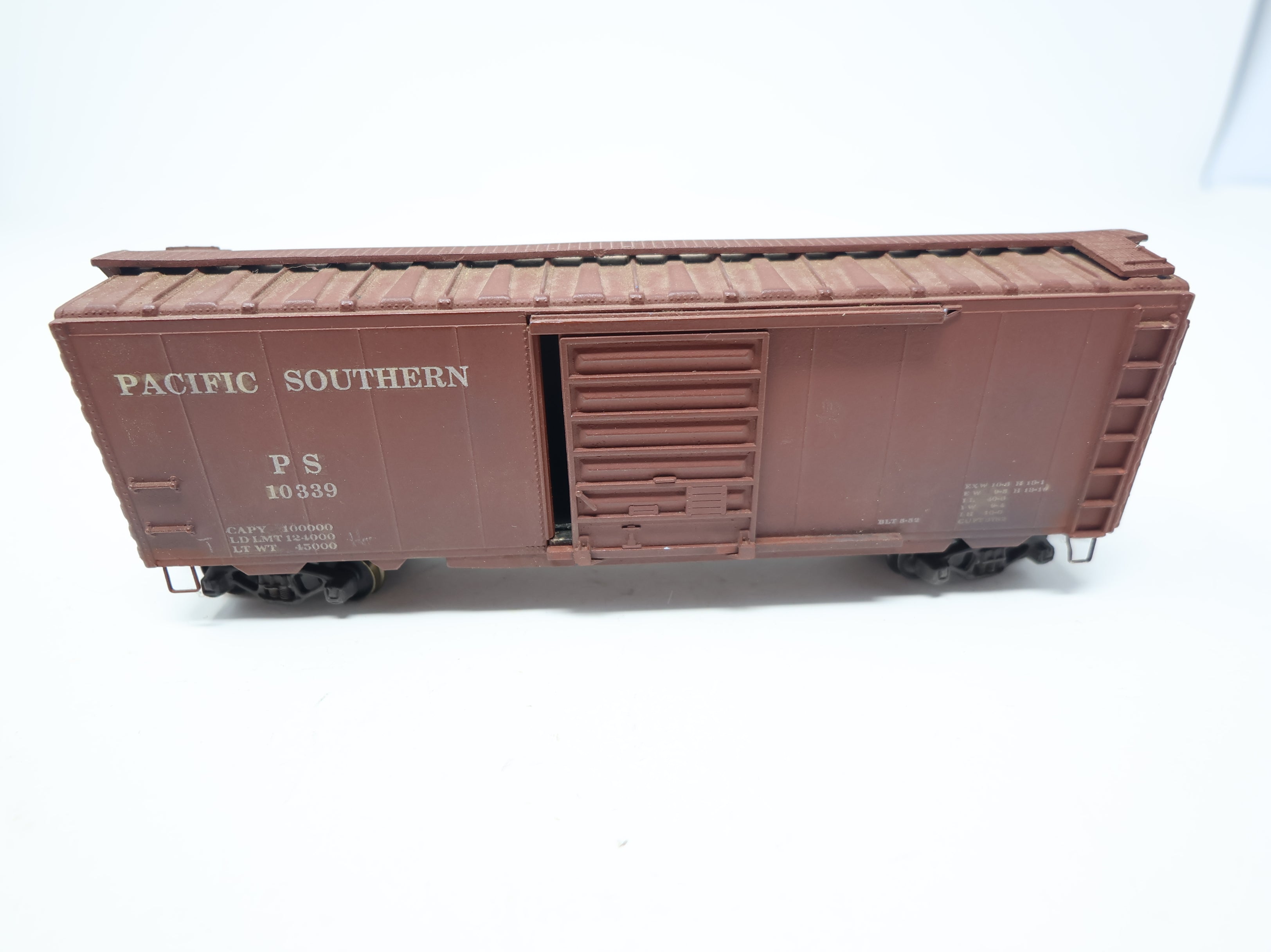 USED HO Scale 40' Box Car Pacific Southern PS #10339 Weathered Decal