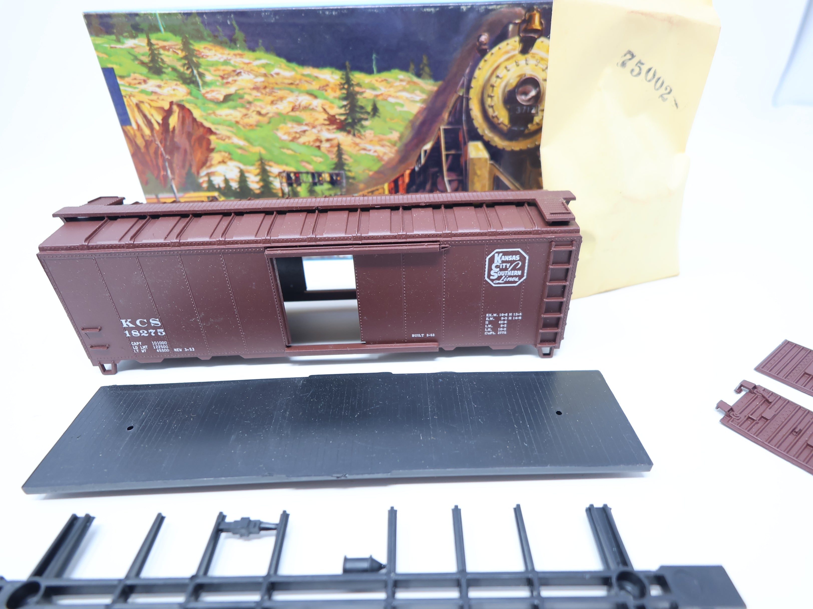USED Athearn HO Scale 40' Steel Box Car Kansas City Southern KCS #18275 KIT