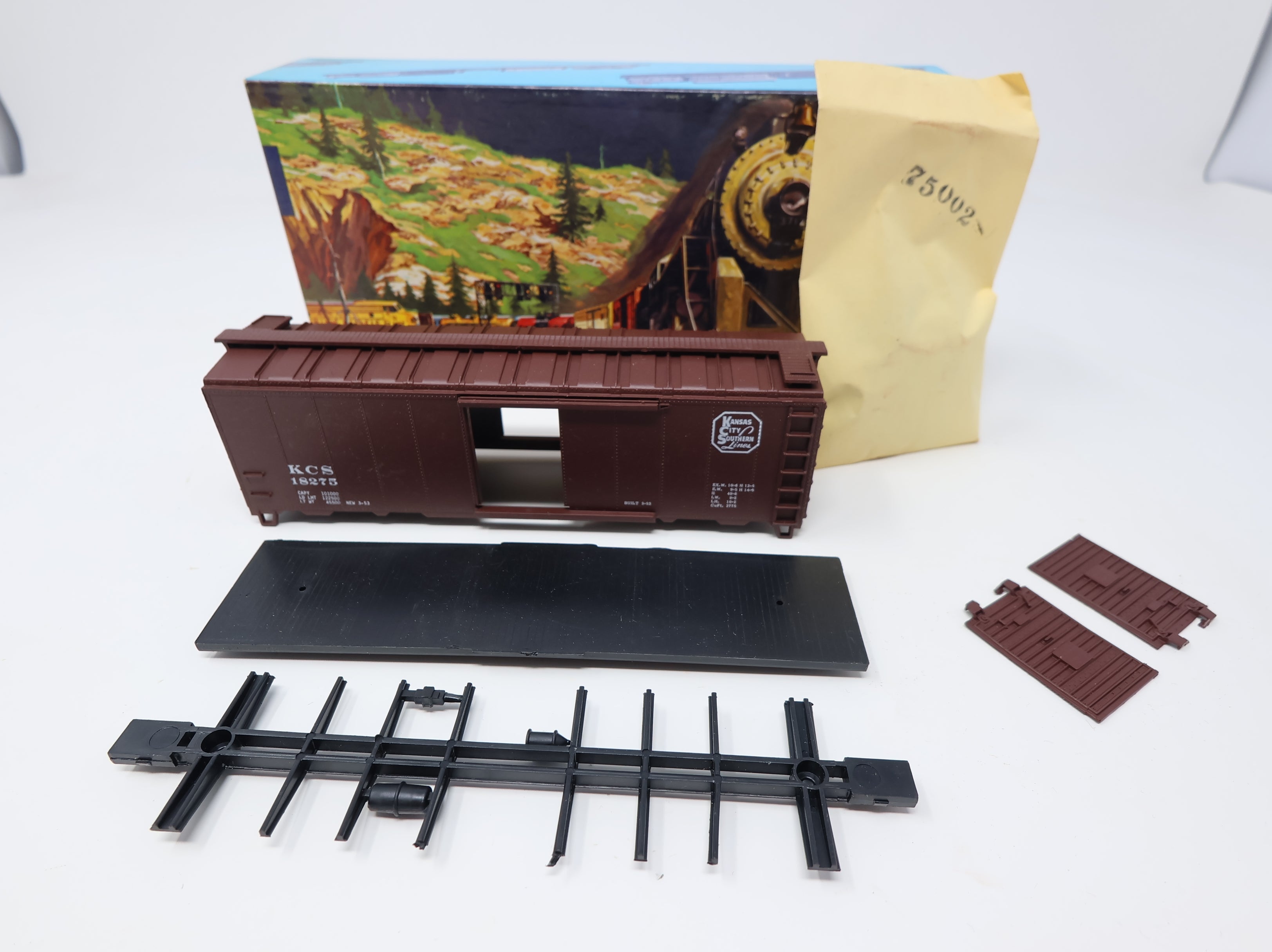 USED Athearn HO Scale 40' Steel Box Car Kansas City Southern KCS #18275 KIT