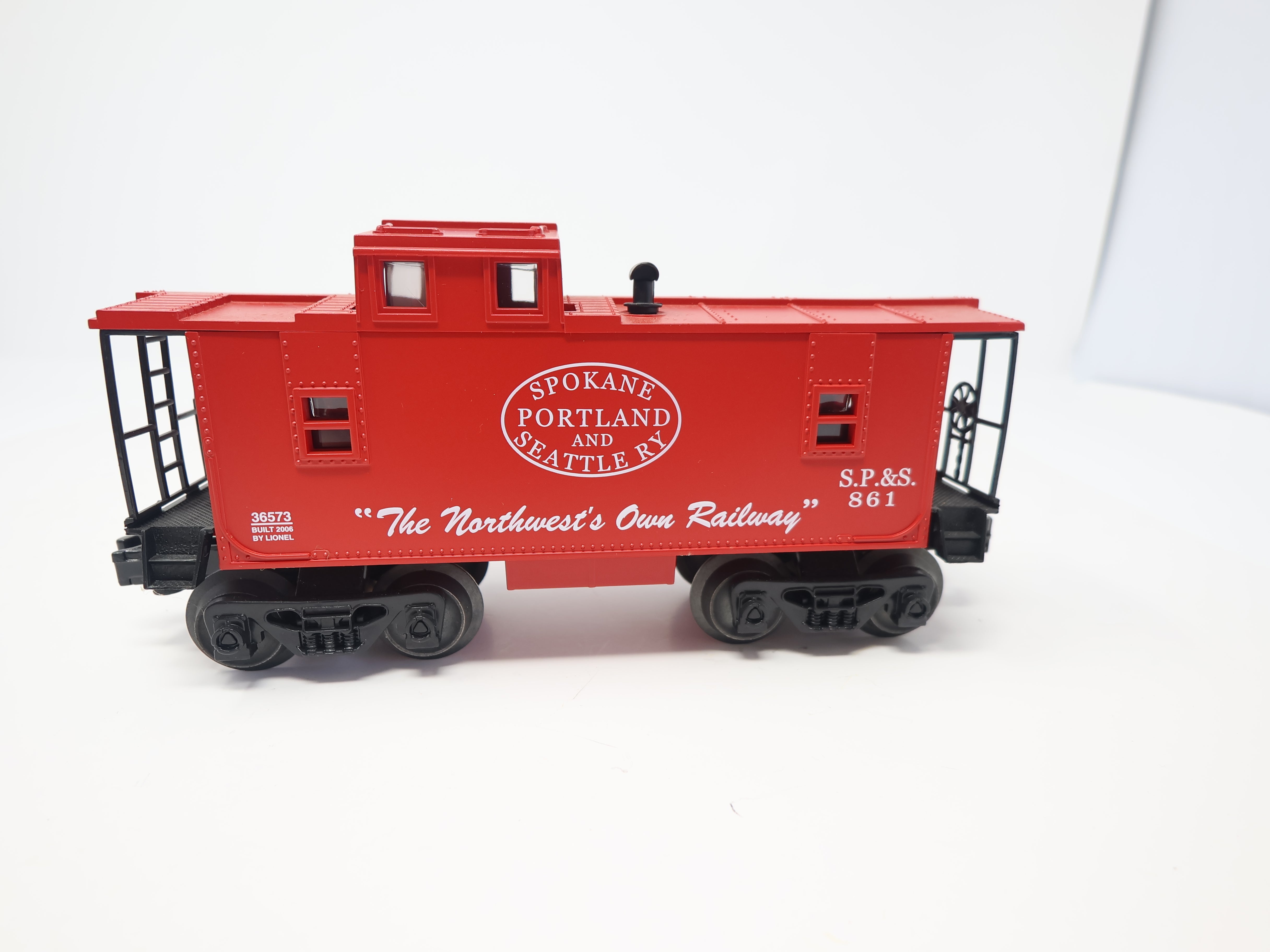 USED Lionel 6-36573 O, Square Window Caboose, Spokane, Portland and Seattle SP&S #861