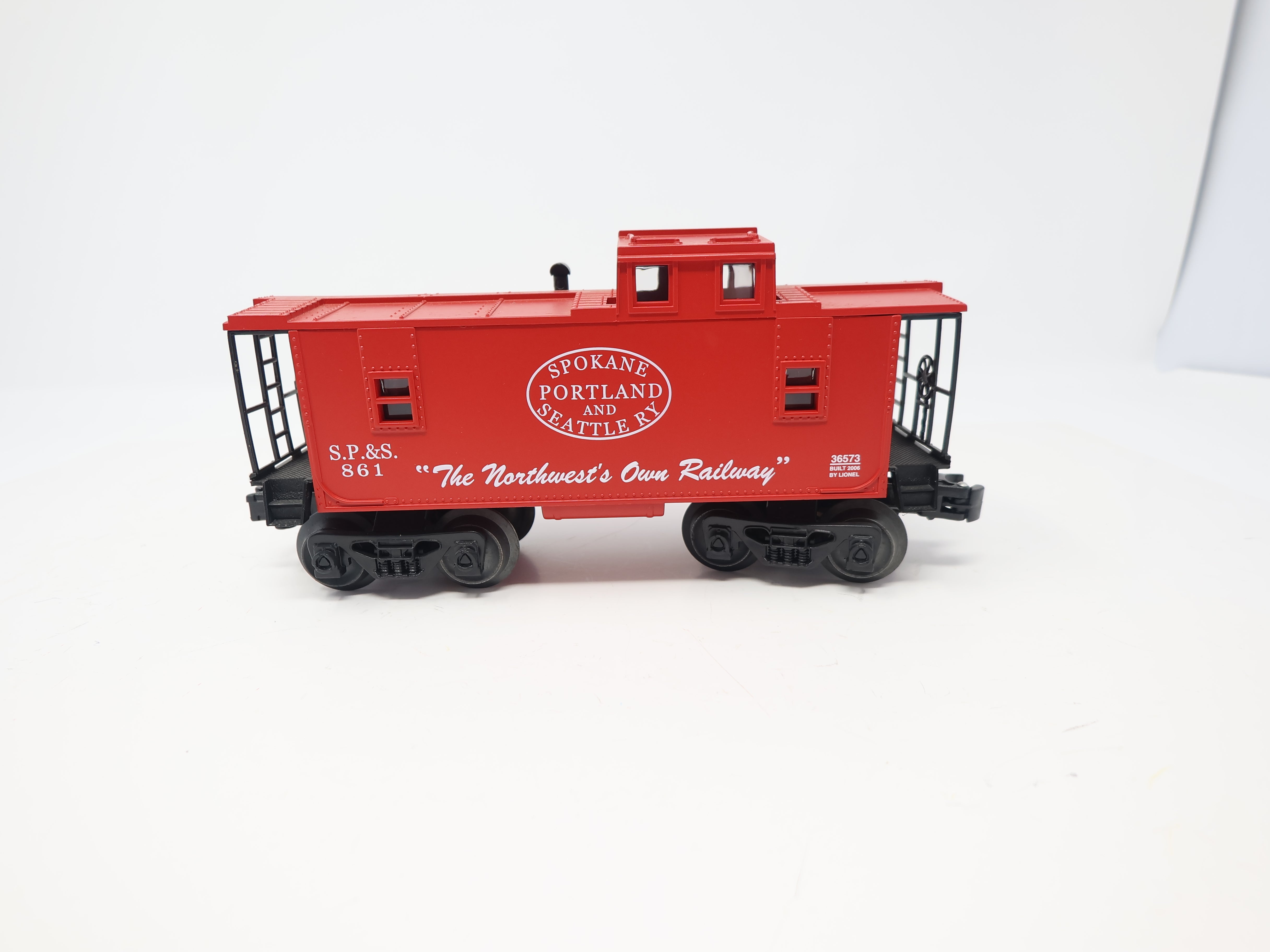 USED Lionel 6-36573 O, Square Window Caboose, Spokane, Portland and Seattle SP&S #861