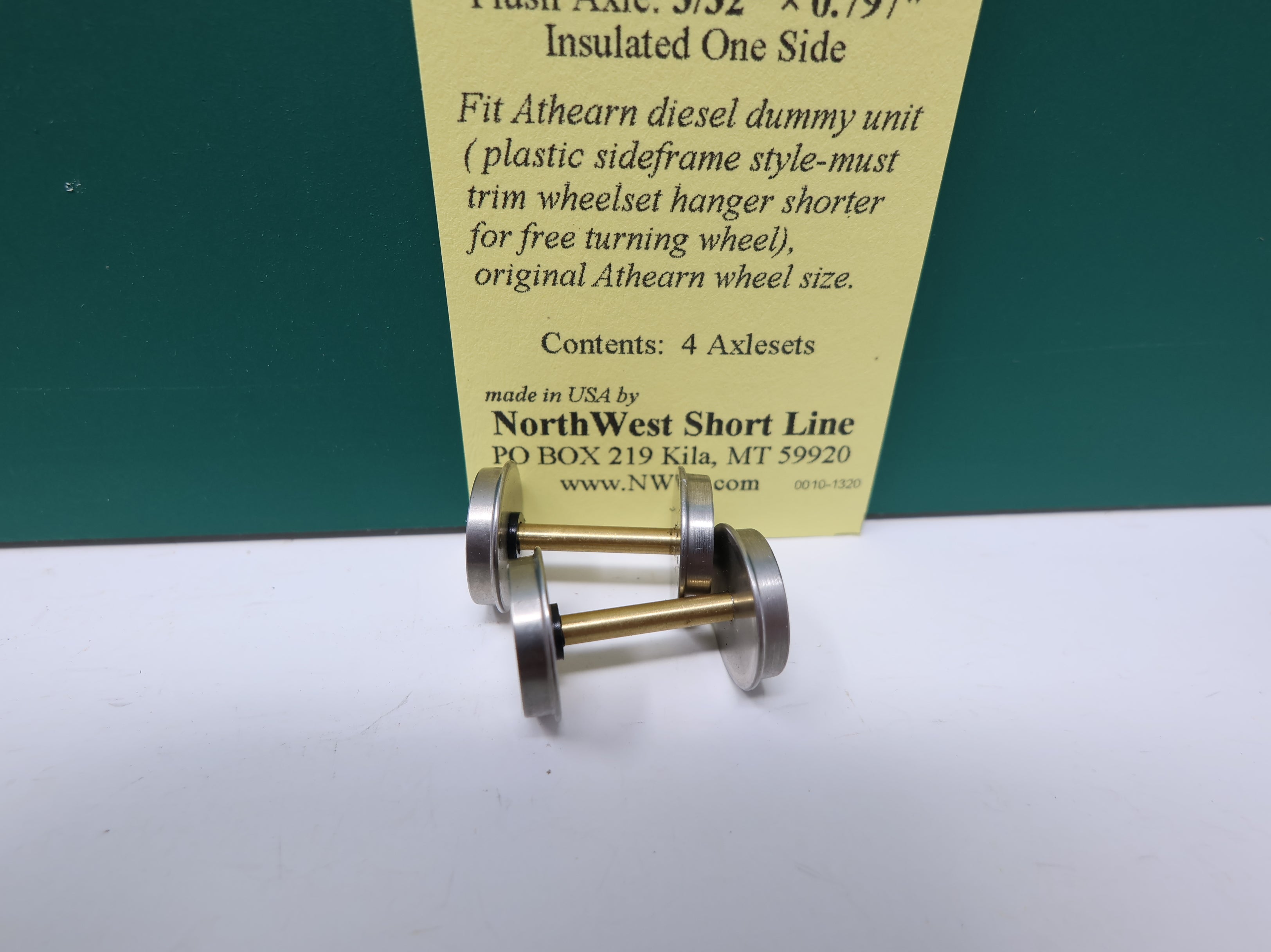 USED NWSL 37130-4 HO Scale 42" Nickel-Silver Wheels (2 pcs)