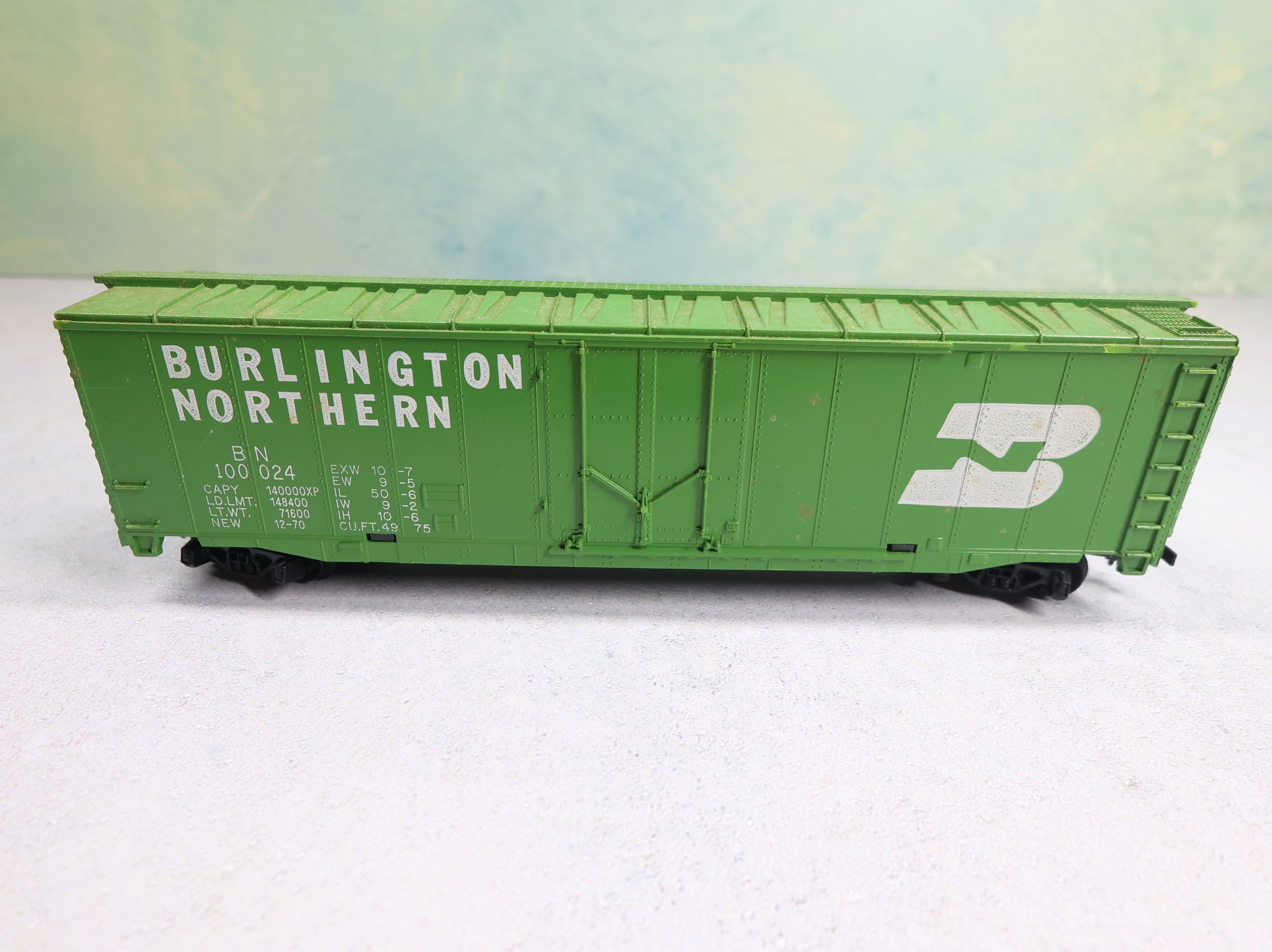USED Tyco HO Scale 50' Box Car Burlington Northern BN #100024