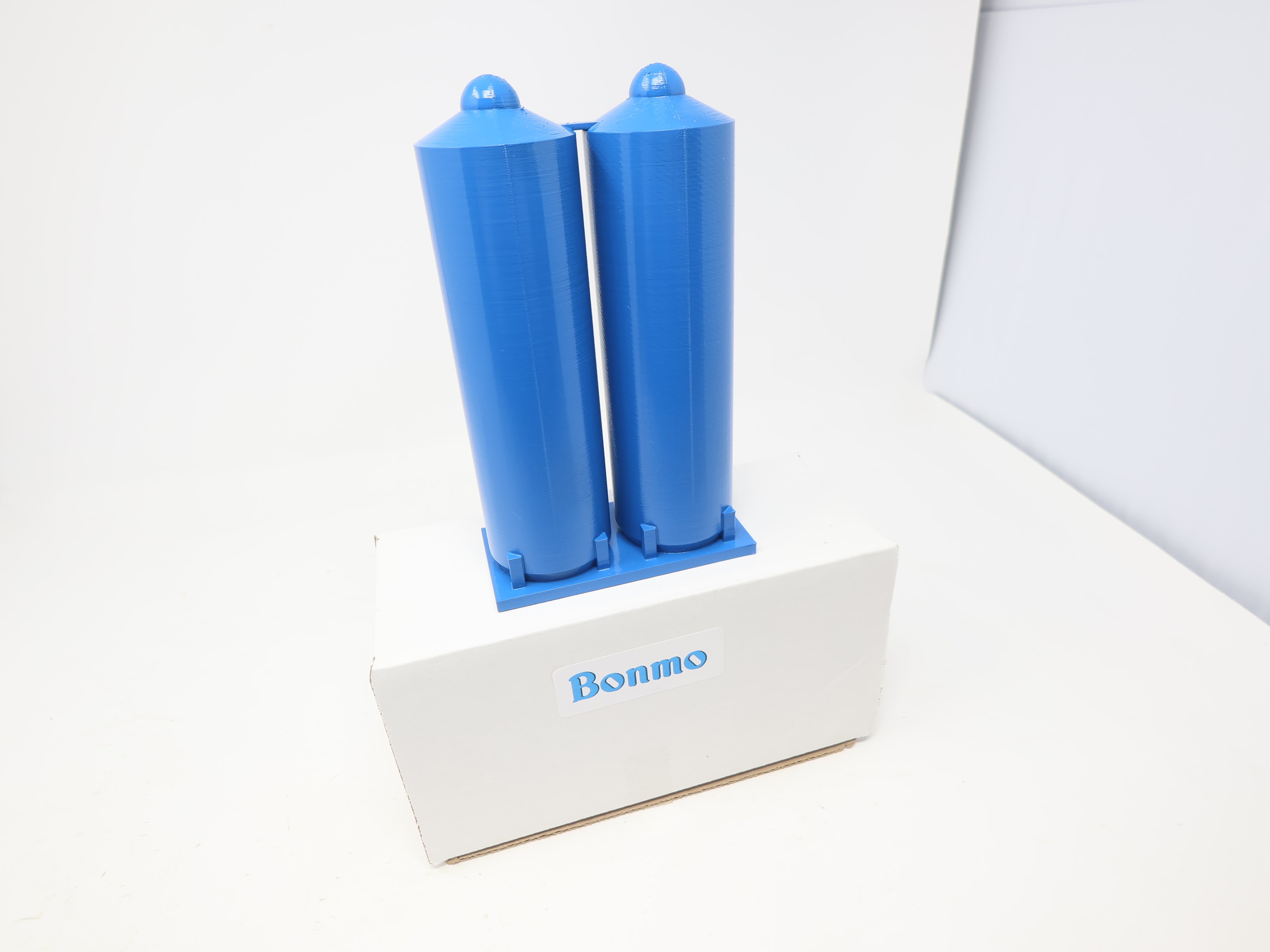 Bonmo 87107 HO Scale, Double Industrial Gas Tank (Blue)