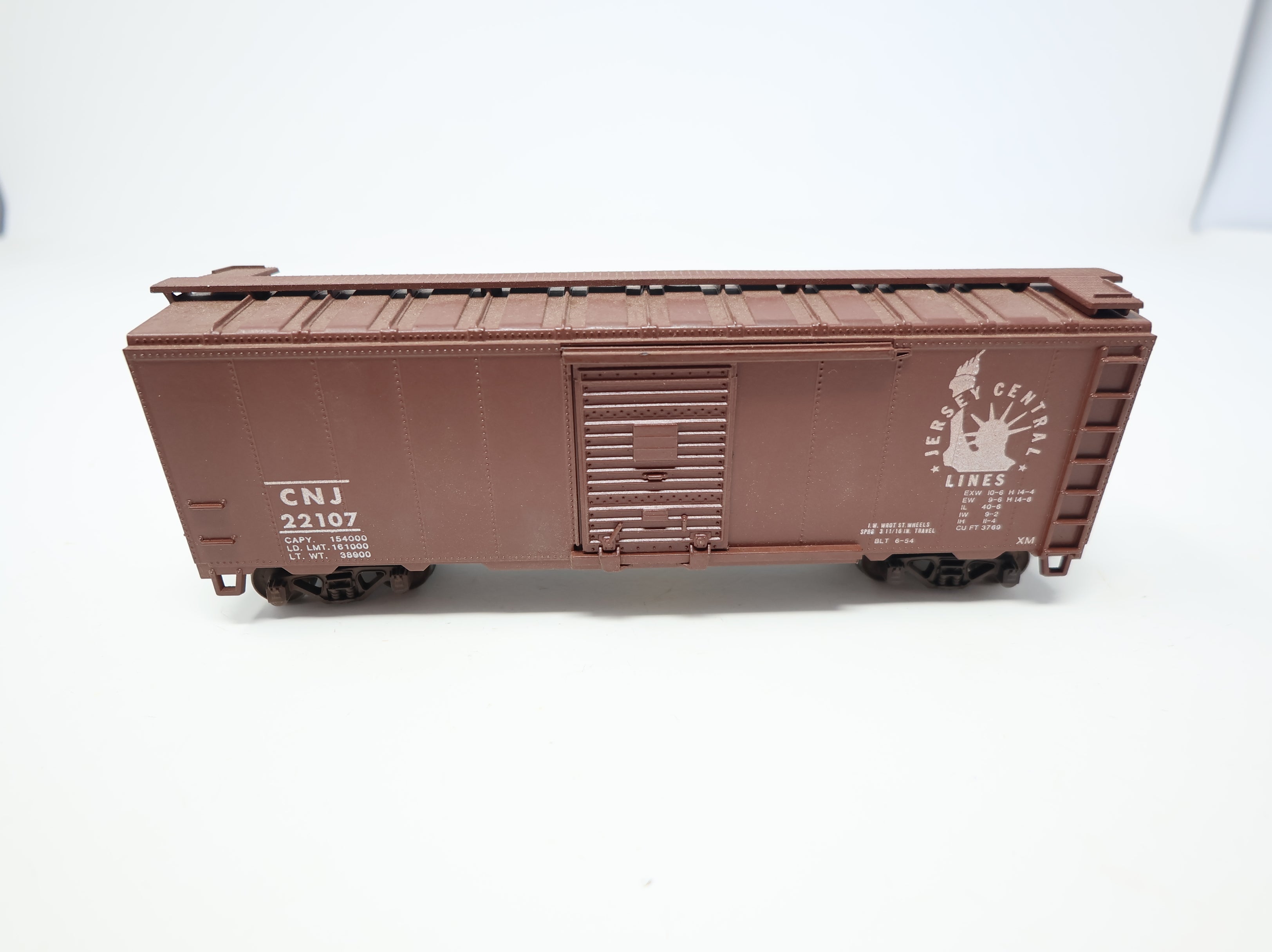 USED Athearn HO Scale 40' Box Car New Jersey Transit CNJ #22107 Light Weathering