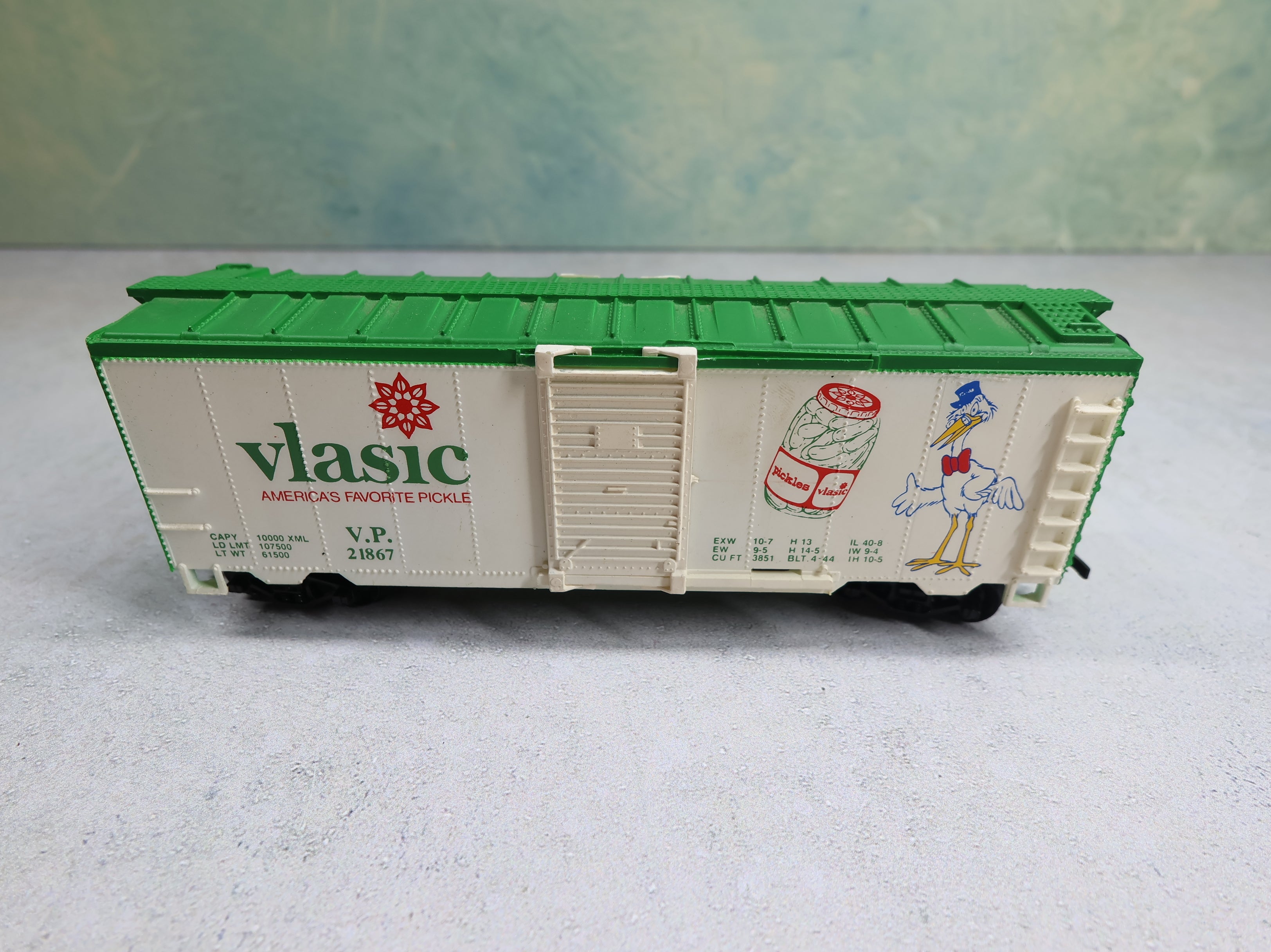 USED Life-Like HO Scale 40' Box Car Vlasic VP #21867