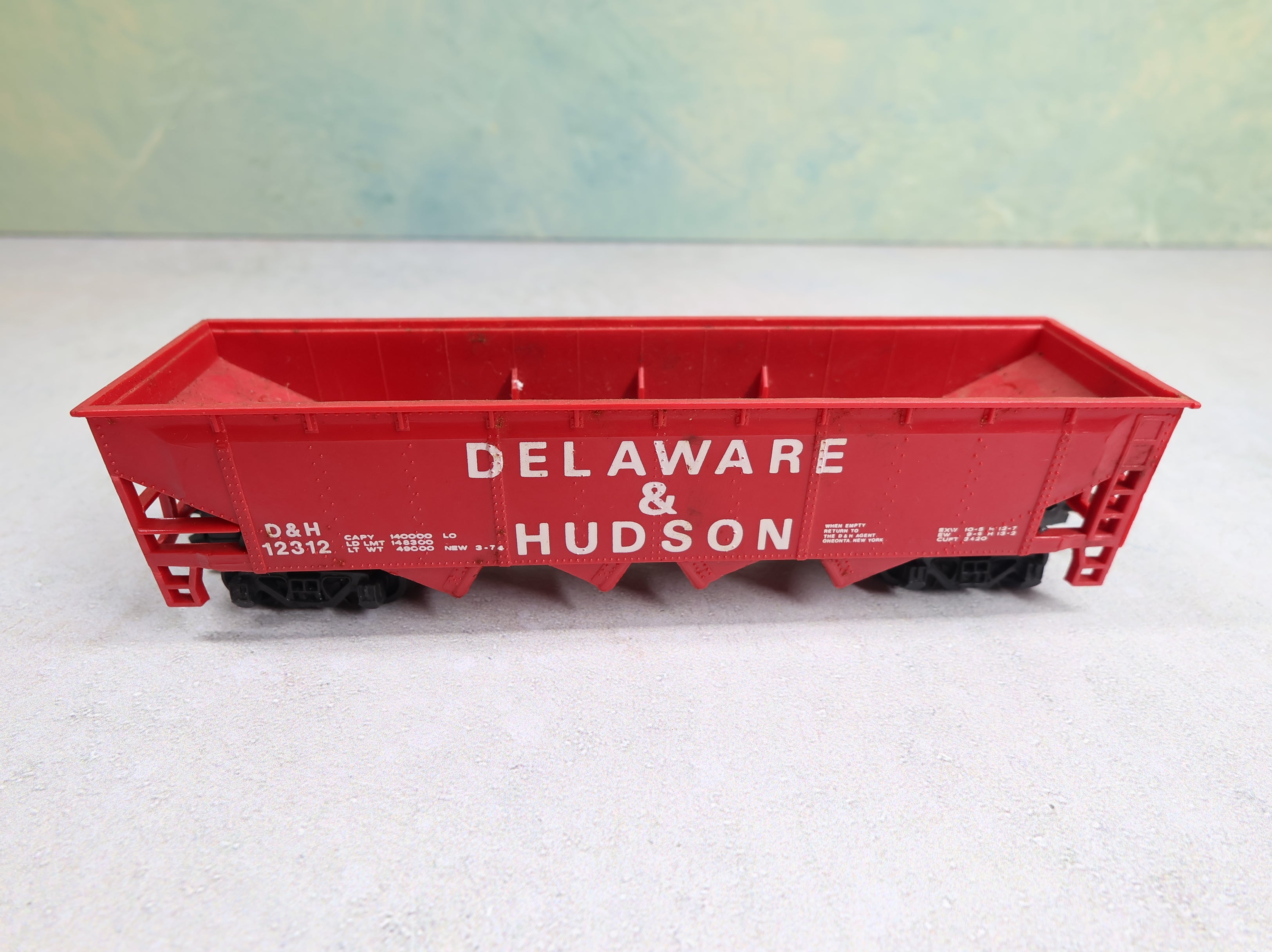 USED Bachmann HO Scale Quad Hopper Delaware and Hudson D&H #12312