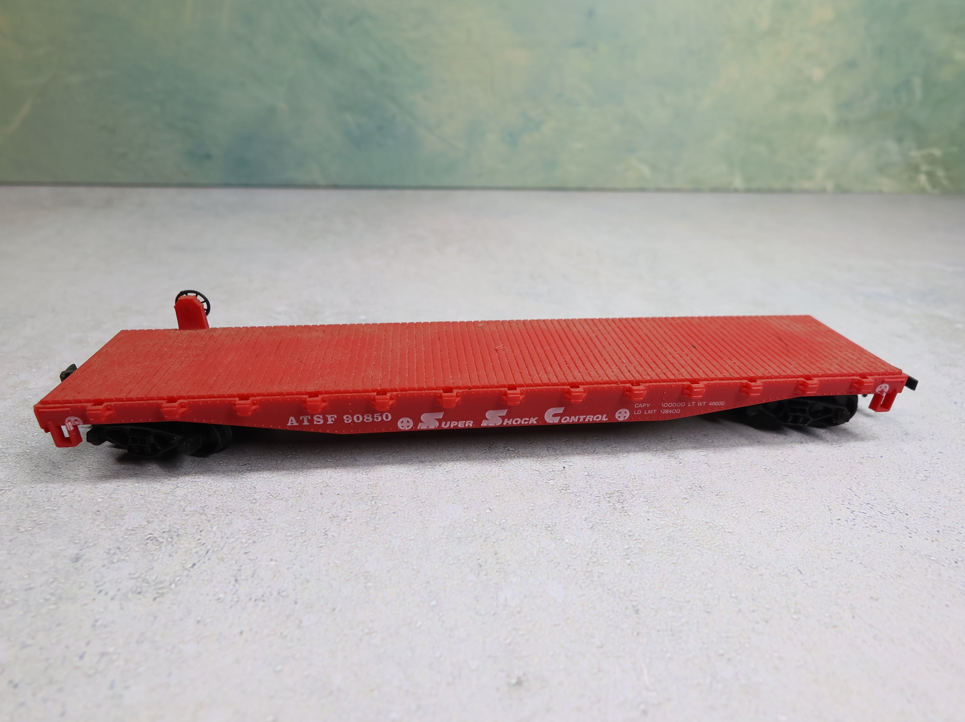USED AHM HO Scale 50' Flat Car Santa Fe ATSF #90850