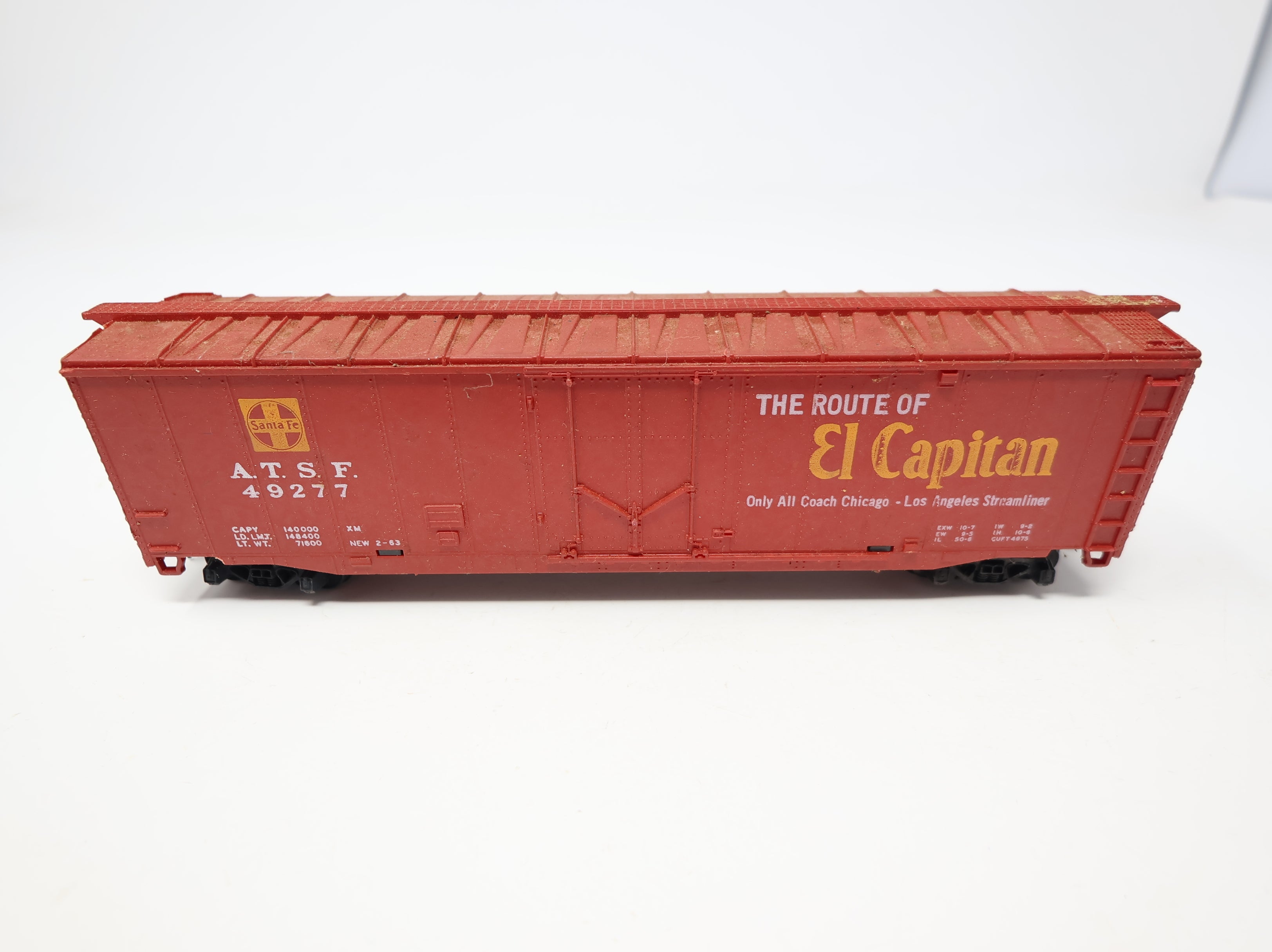USED Tyco HO Scale 50' Box Car Santa Fe ATSF #49277 El Capitan