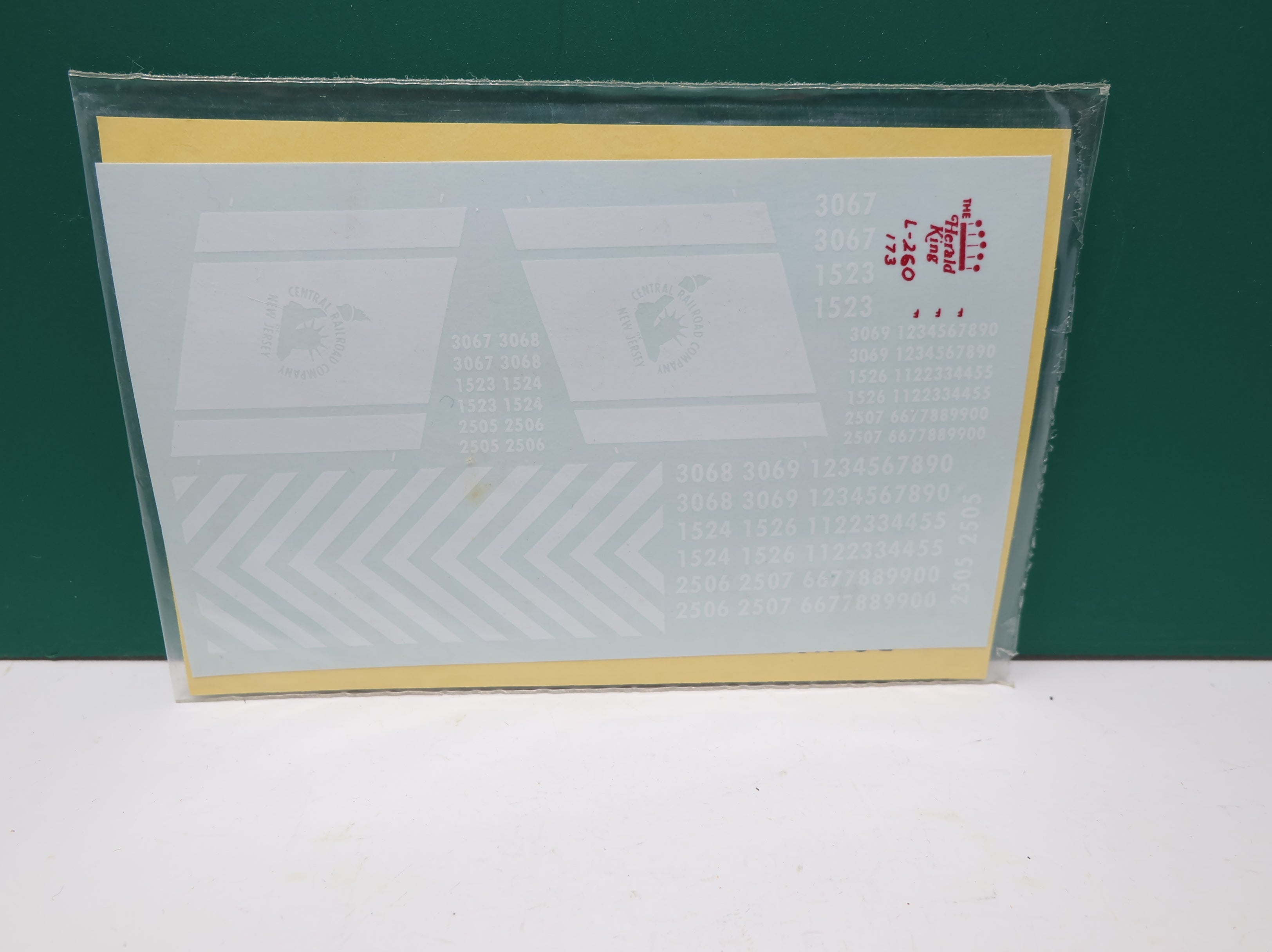 The Herald King L260 HO Scale CNJ Red Diesel Hood Unit White Lettering & Herald Decals