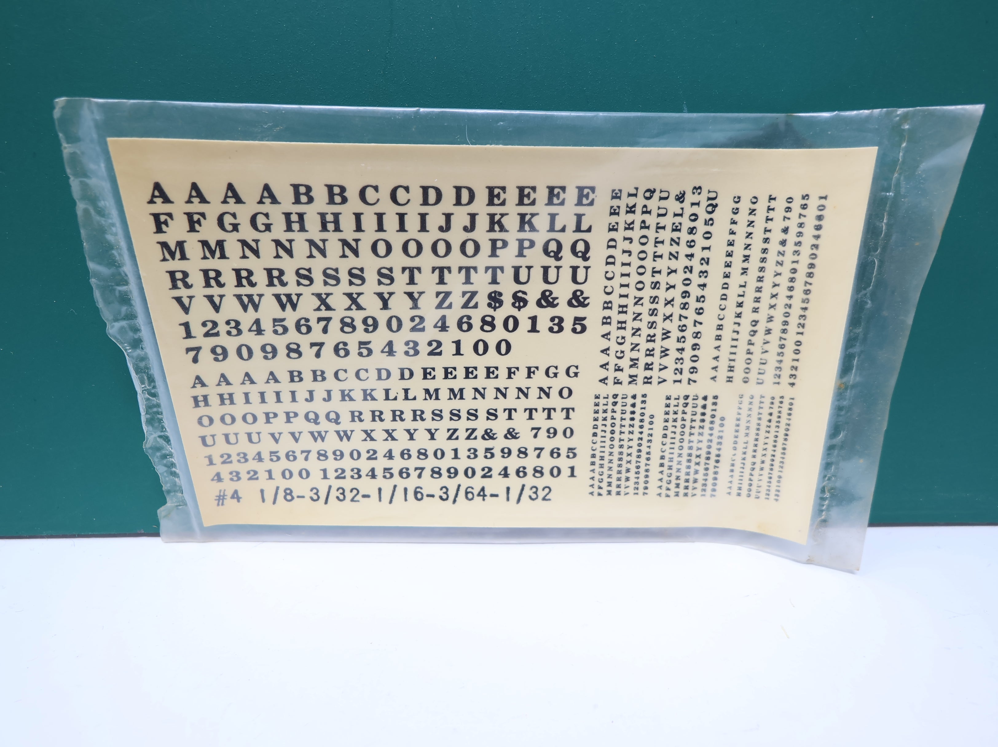 Walthers 4B8 HO Scale Railroad Roman #4 Decals Alphabet