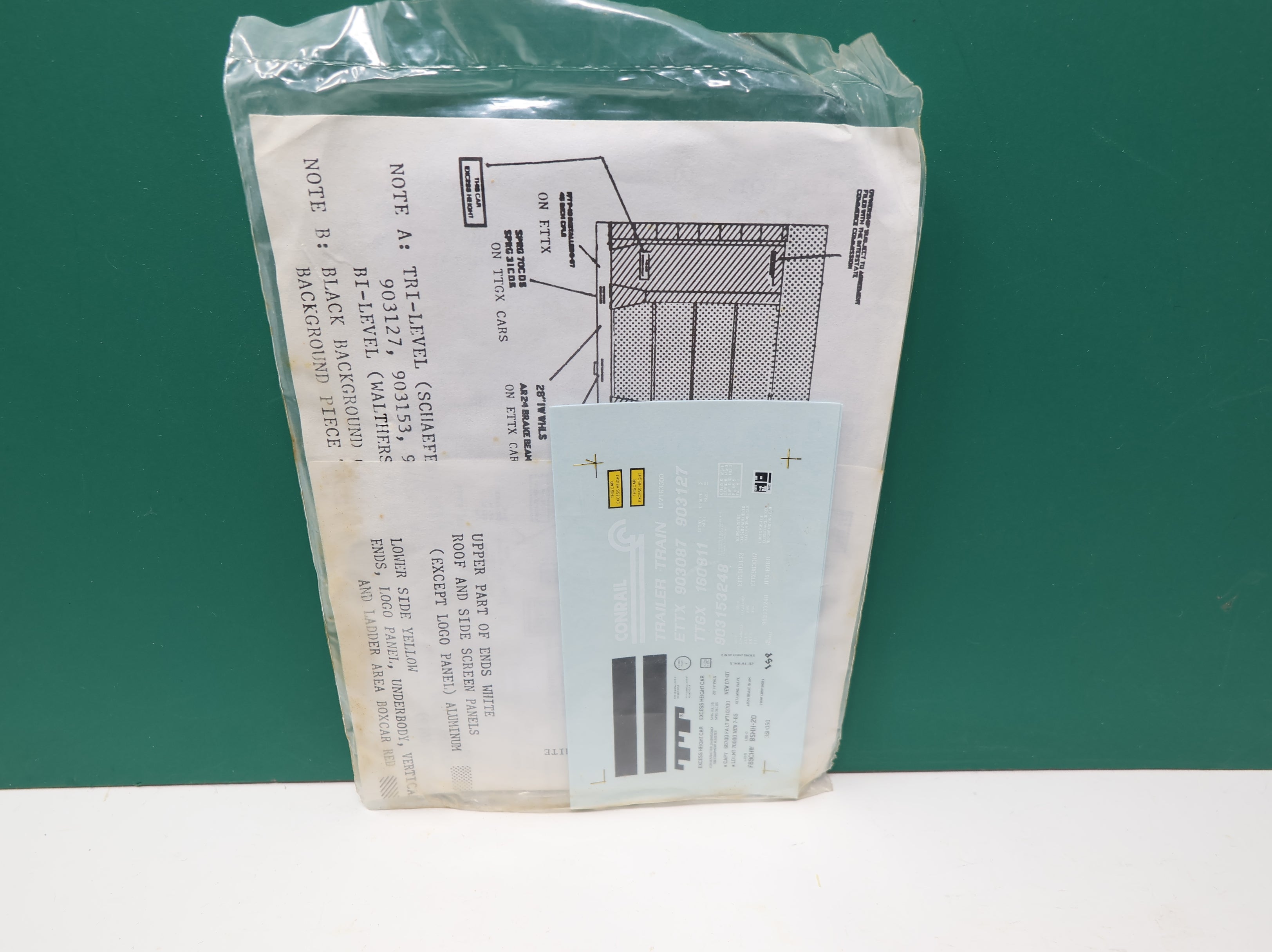 Islington Station Products 351-050A HO Scale Conrail Auto Rack Trailer Train Decals