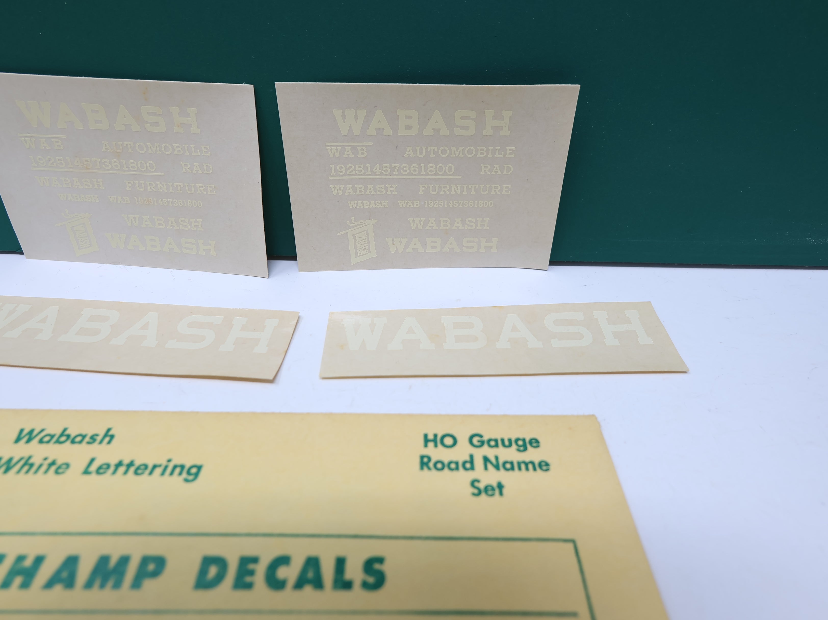 USED Champ Decals HN2 HO Scale Wabash White Lettering Decals
