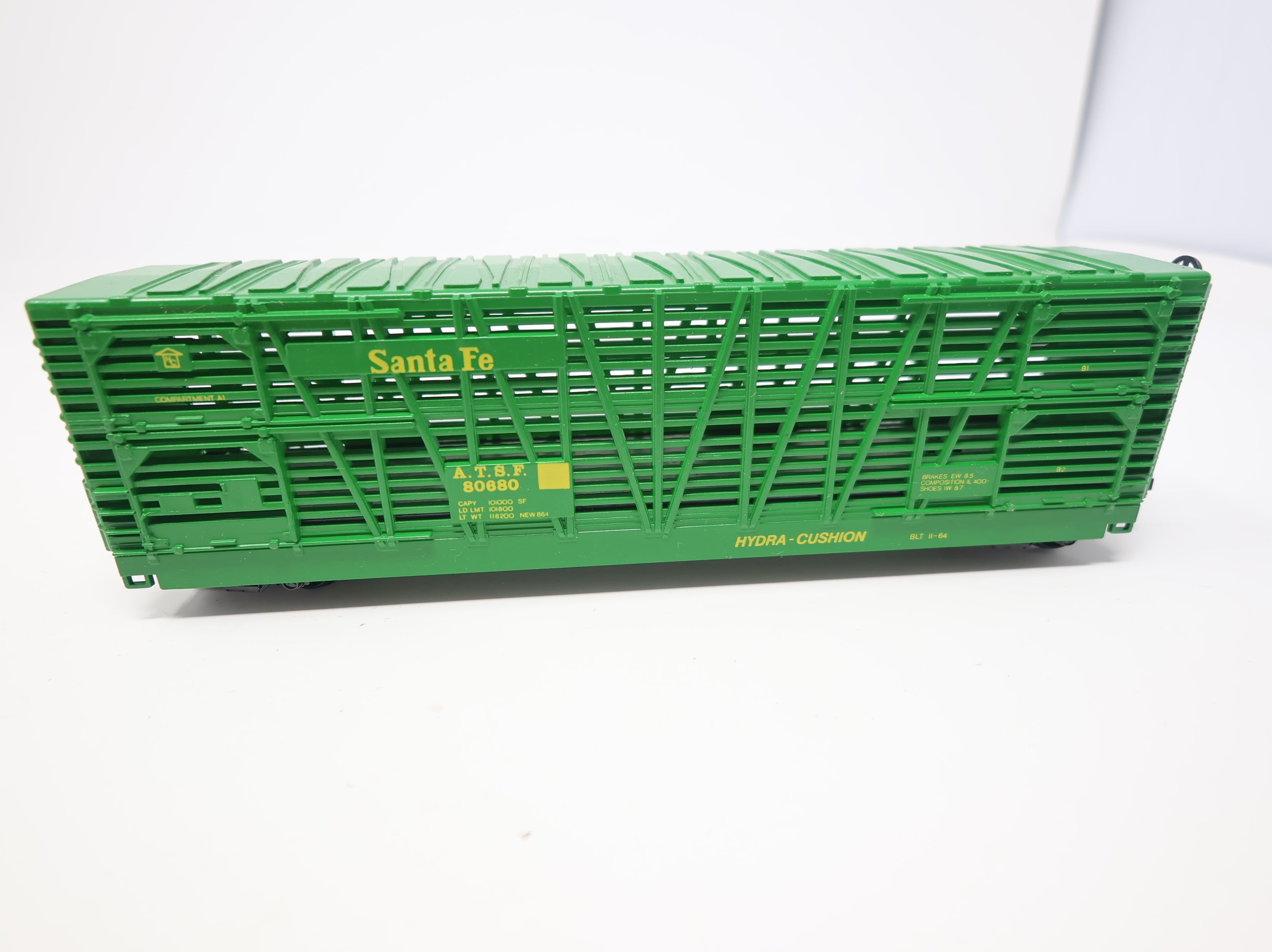 USED IHC HO Scale Hydra-Cushion Cattle Stock Car Santa Fe ATSF #80680