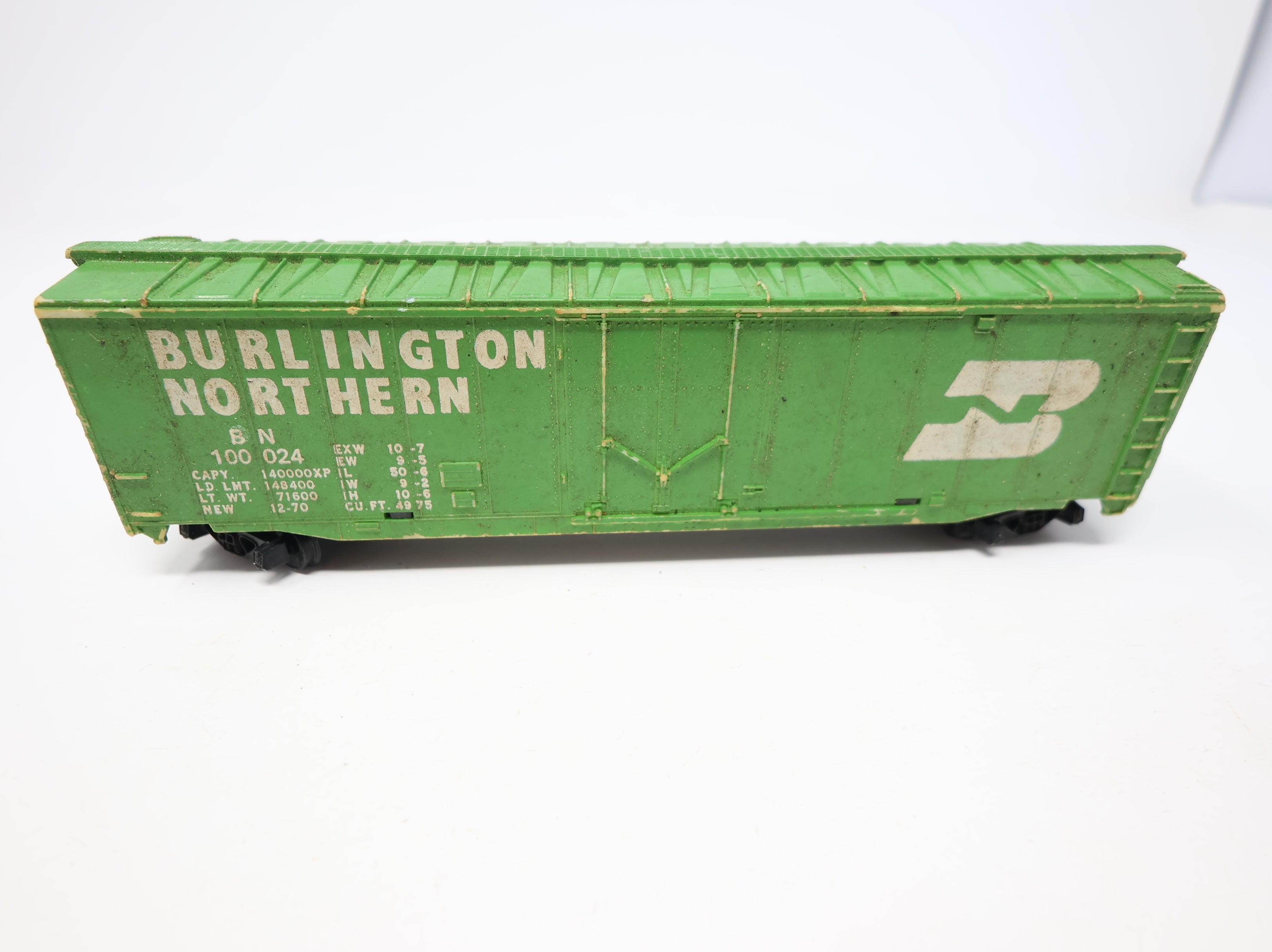 USED Tyco HO Scale 50' Box Car Burlington Northern BN #100024