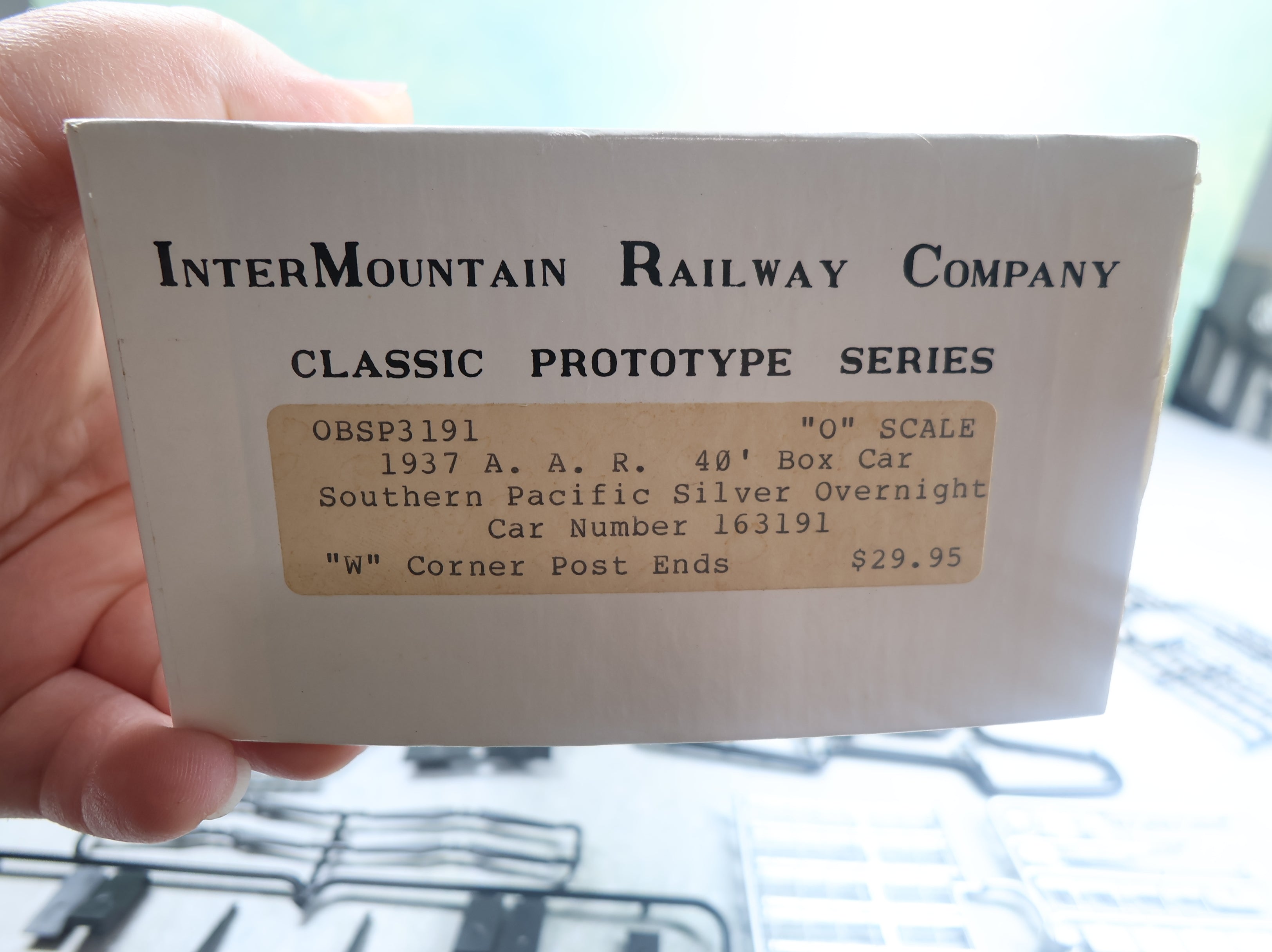 USED Intermountain O 1937 AAR 40' Box Car Southern Pacific SP #163191 Overnights KIT