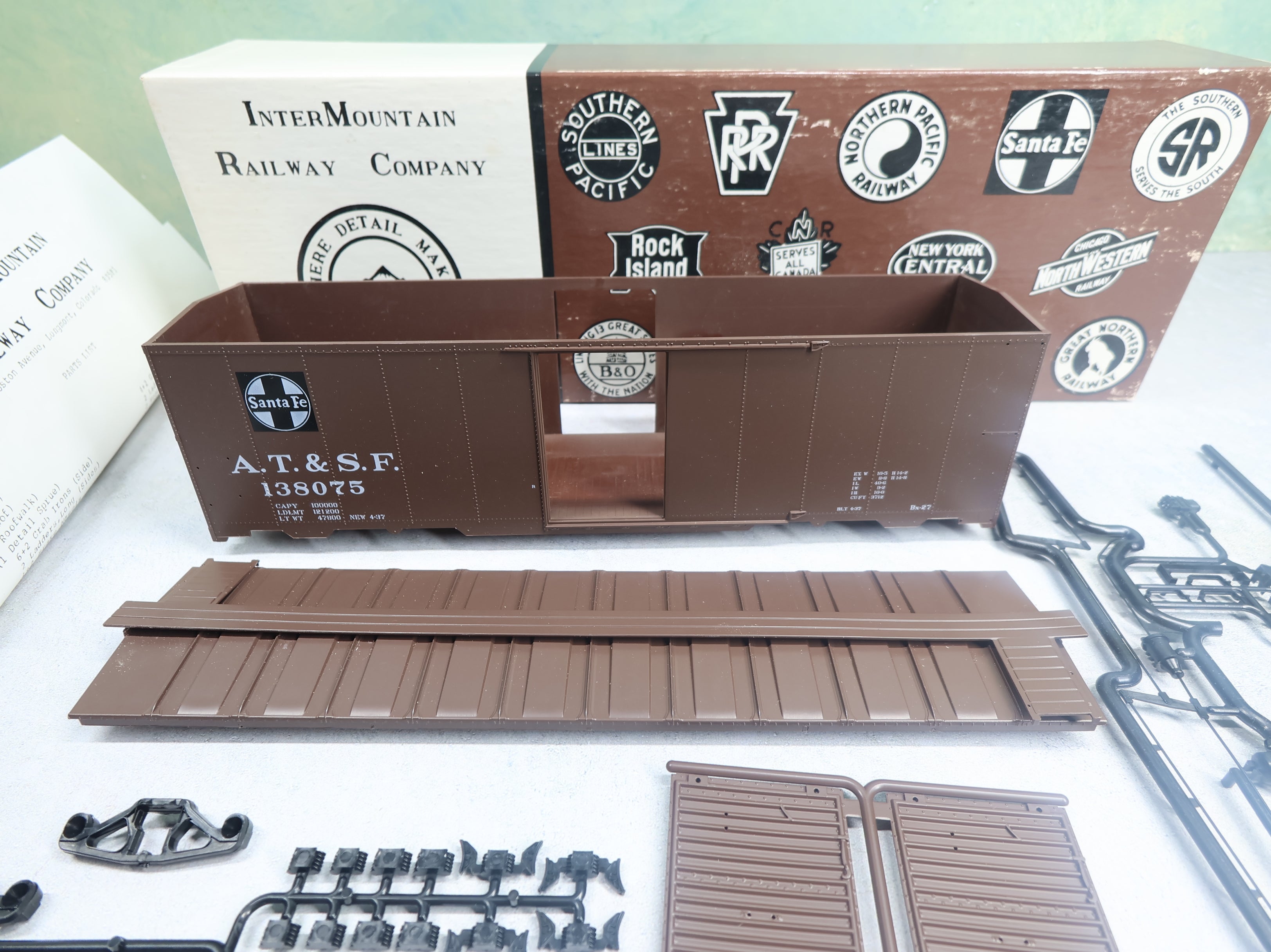 USED Intermountain O 1937 AAR 40' Box Car Santa Fe ATSF #138075 KIT