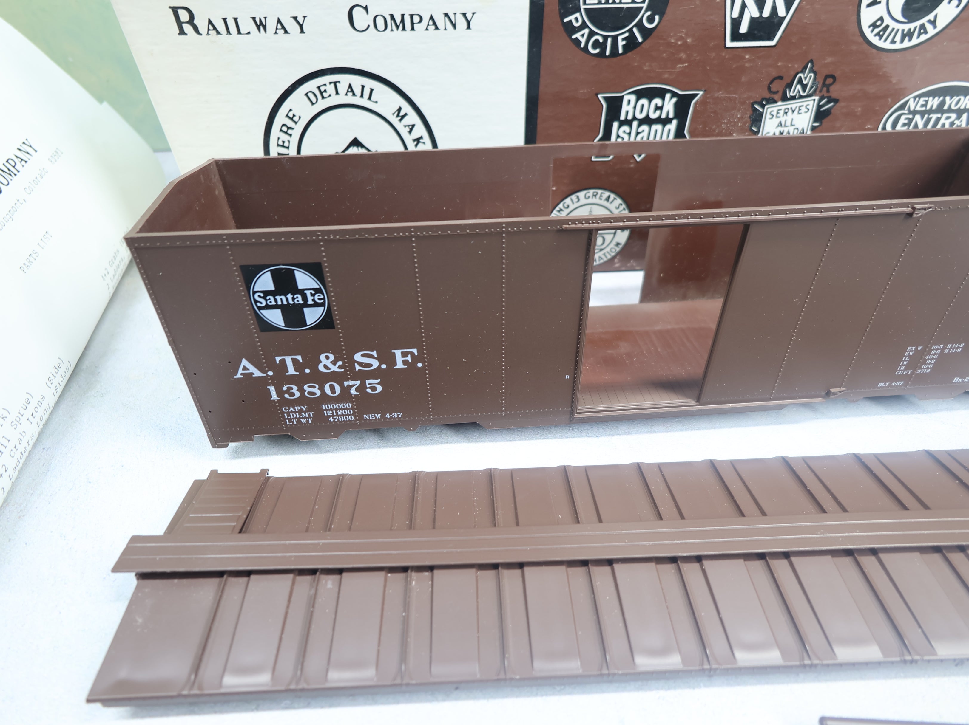 USED Intermountain O 1937 AAR 40' Box Car Santa Fe ATSF #138075 KIT