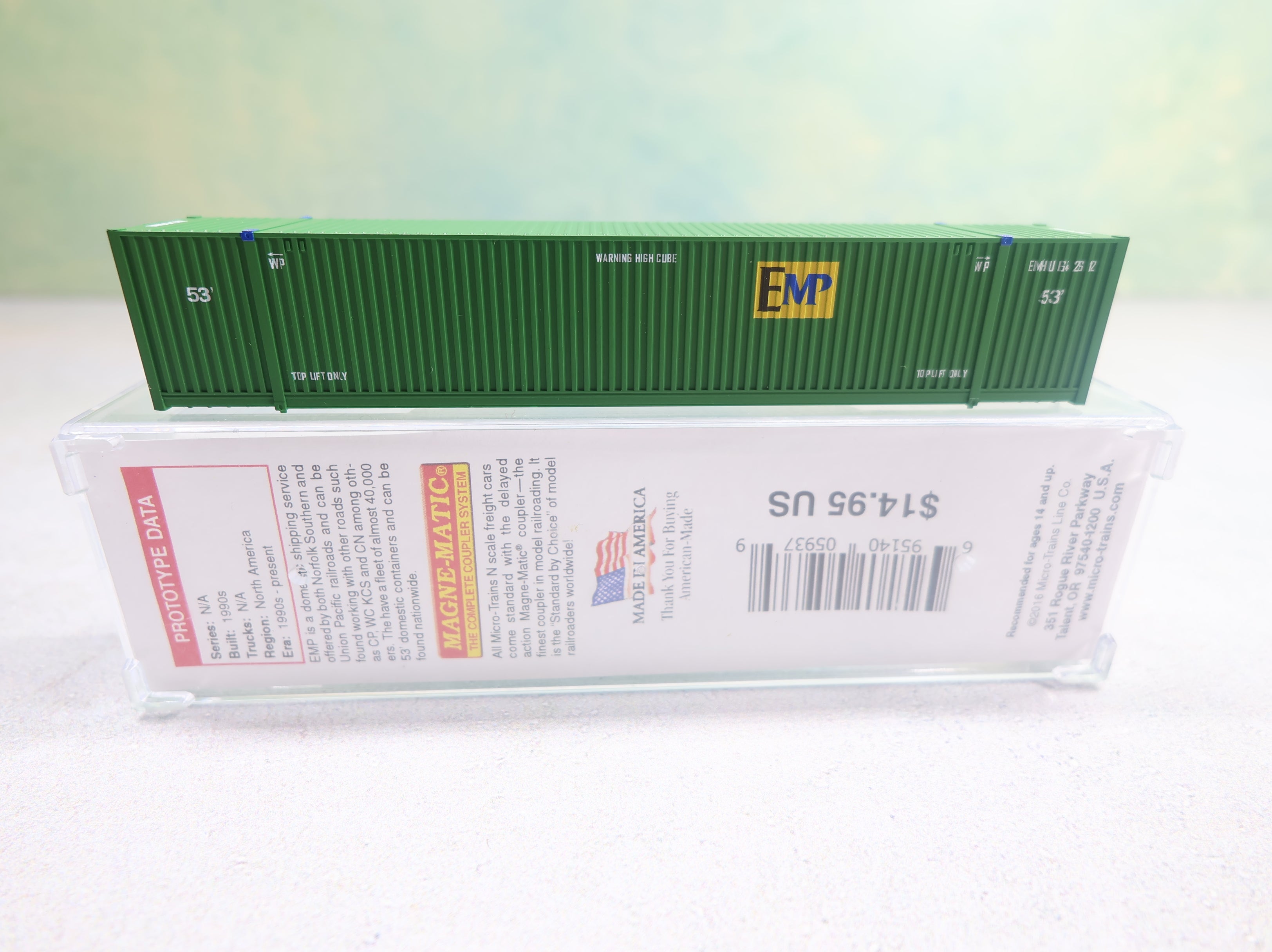 USED Micro-Trains 46900050 N Scale 53' Corrugated Container EMP #642612