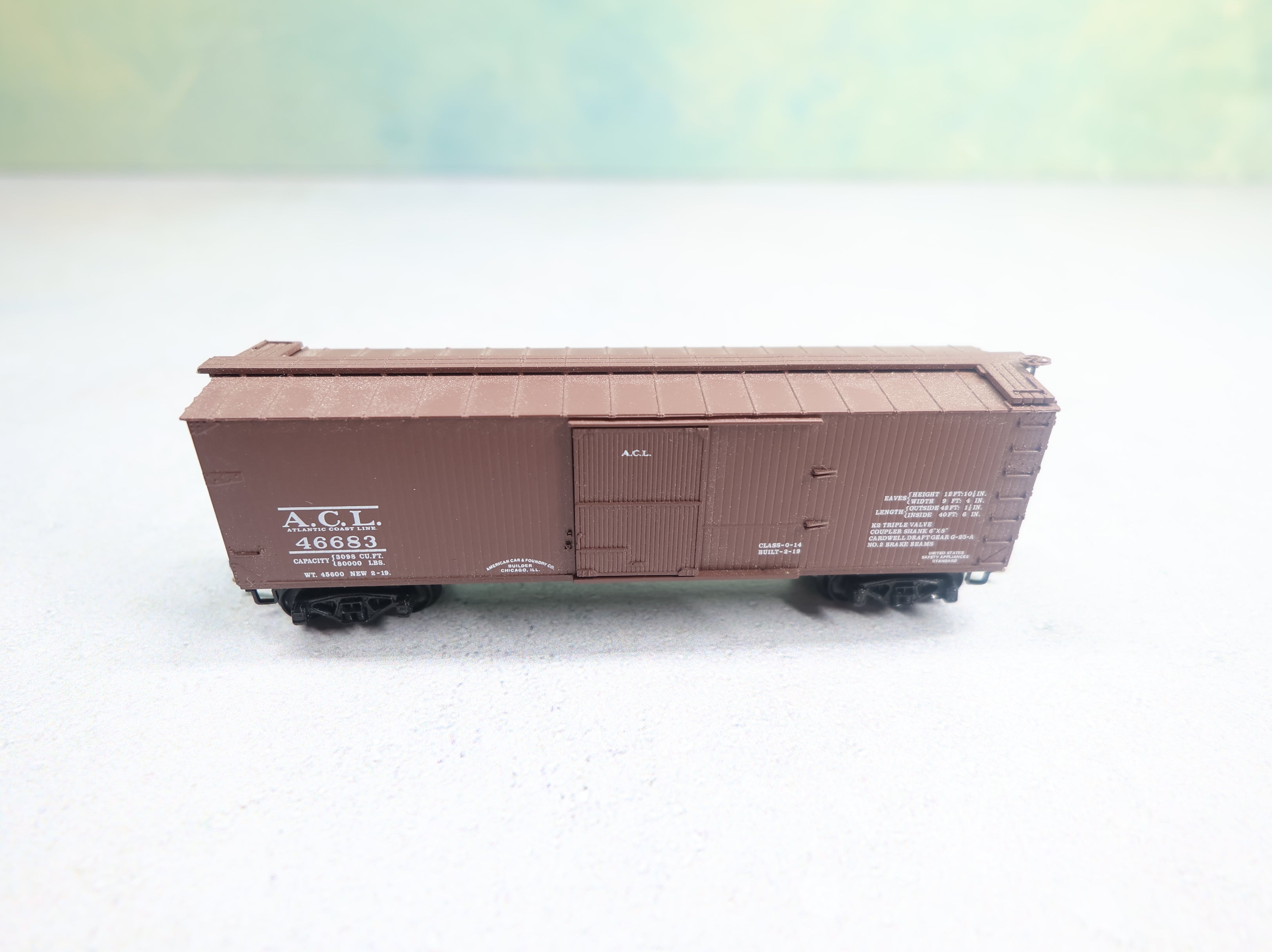 USED Micro-Trains 39080 N Scale 40' Double Sheathed Wood Box Car SD Atlantic Coast Line ACL #46683 Knuckle Couplers
