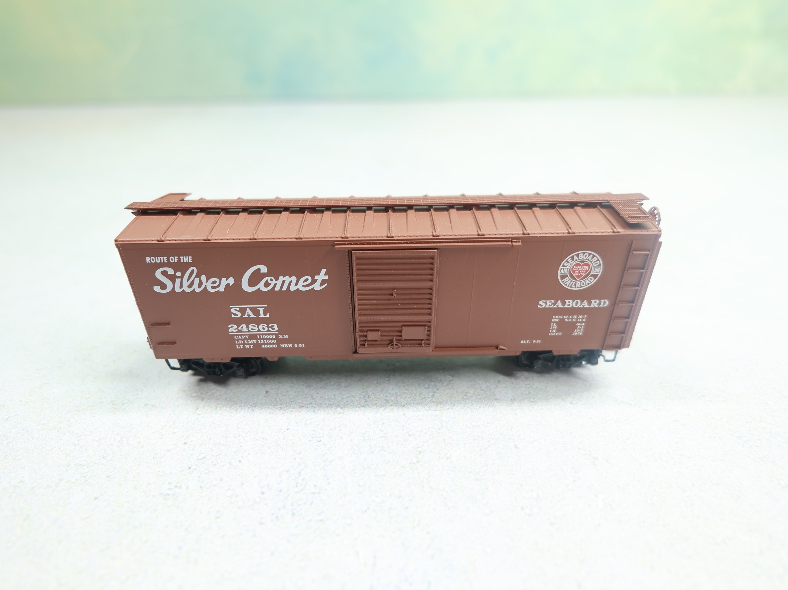 USED Micro-Trains 20660 N Scale 40' SD Box Car Seaboard Air Line SAL #24863 Knuckle Couplers