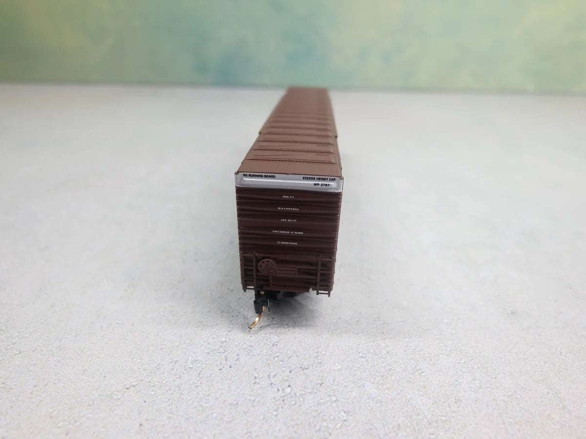 USED Micro-Trains 102050 N Scale 60' Box Car Excess Height Double Plug Doors Rivet Sides Western Pacific WP #3767