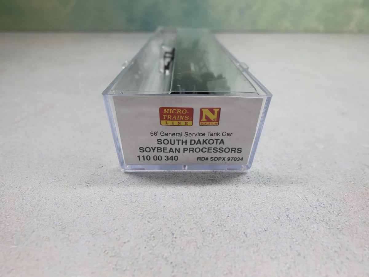 USED Micro-Trains 11000340 N Scale 56' Tank Car South Dakota Soybean Processors SDPX #97034
