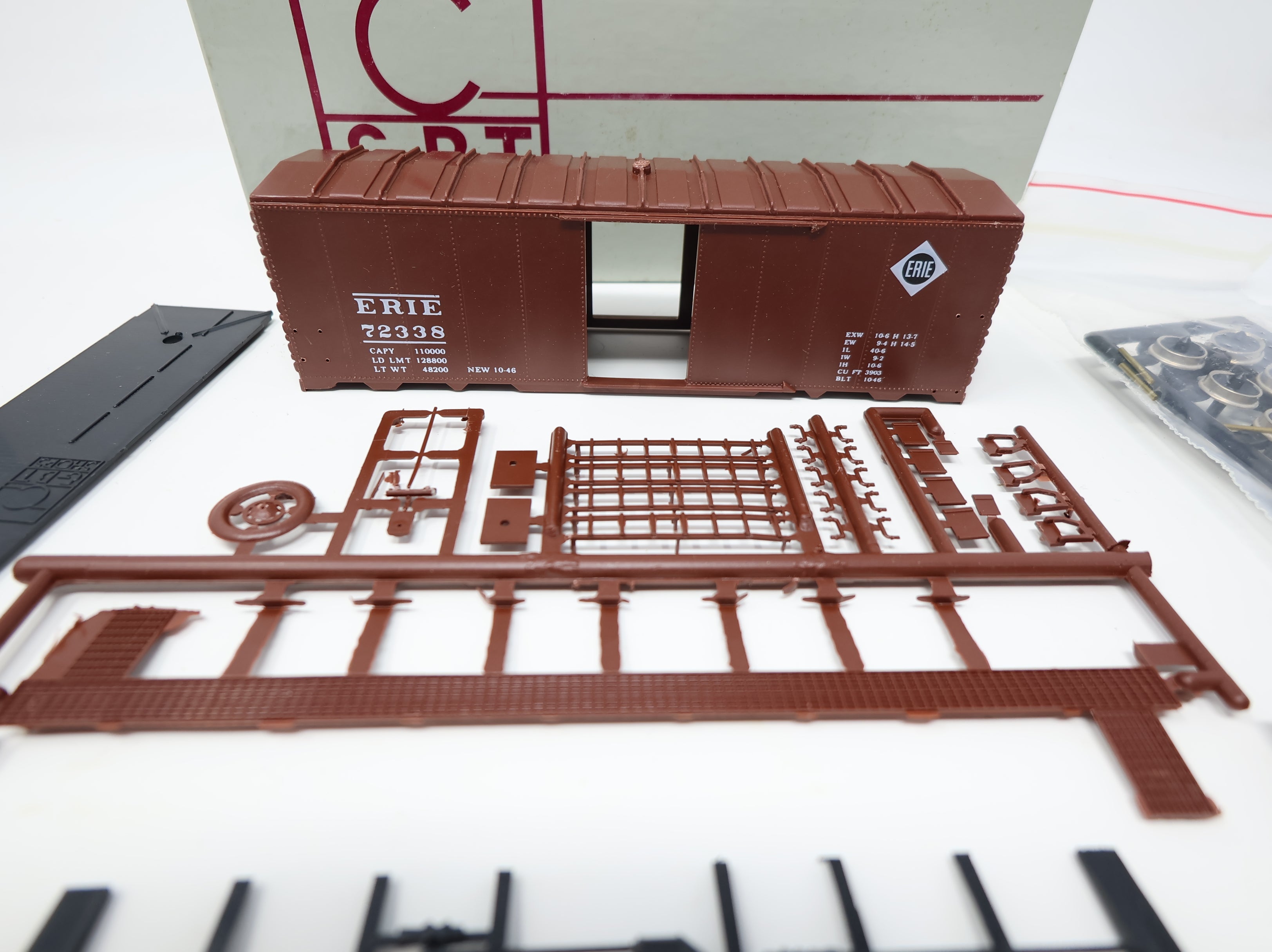 USED C&BT SHOPS HO Scale 40' AAR Box Car 1944 Anthracite Series Erie #72338 KIT