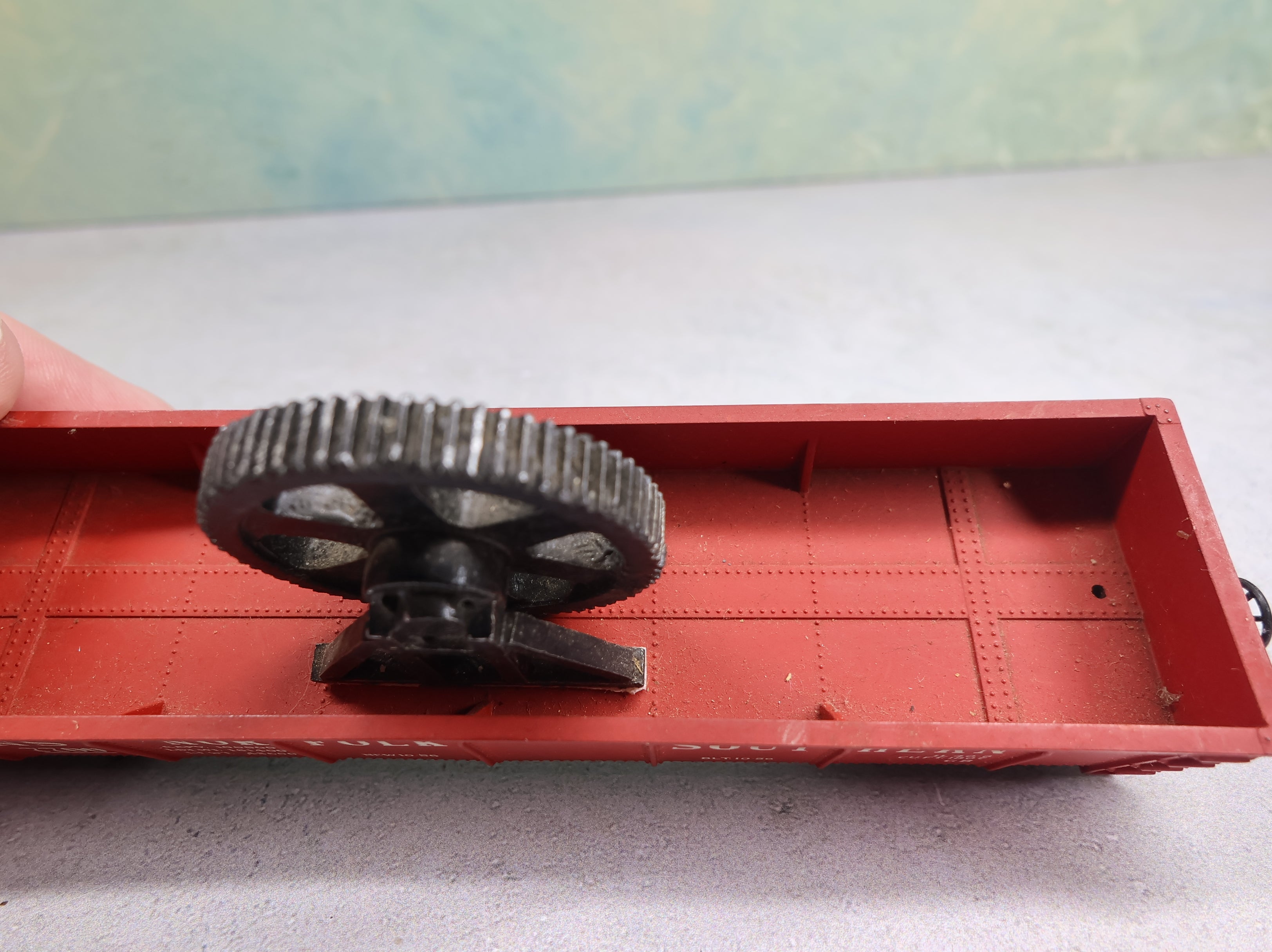 USED Rivarossi HO Scale 40' Gondola Norfolk Southern Original NS #7700 w/ Gear Load