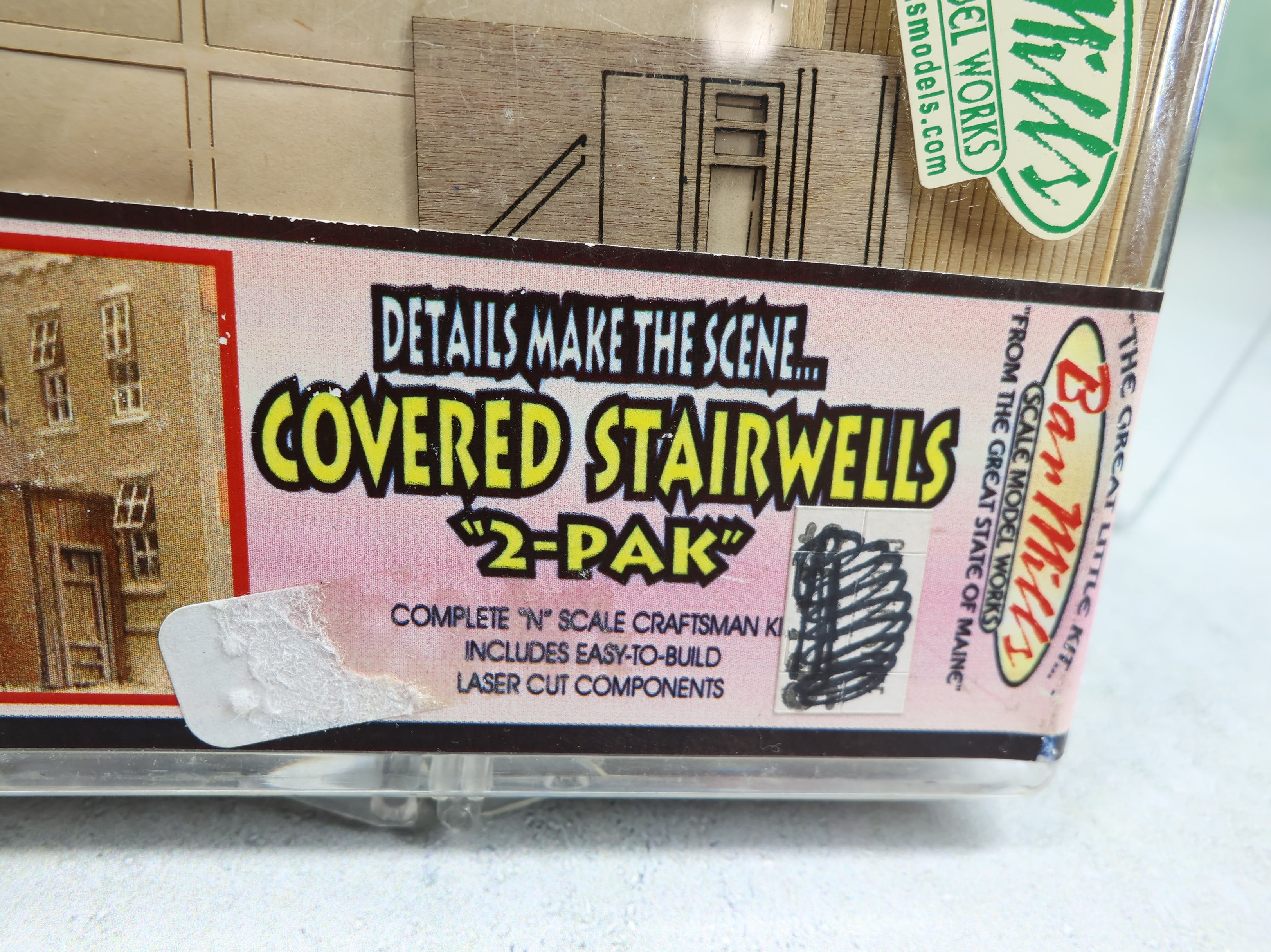 Bar Mills 305 N Scale Laser Cut Covered Stairwells KIT (2 pcs)