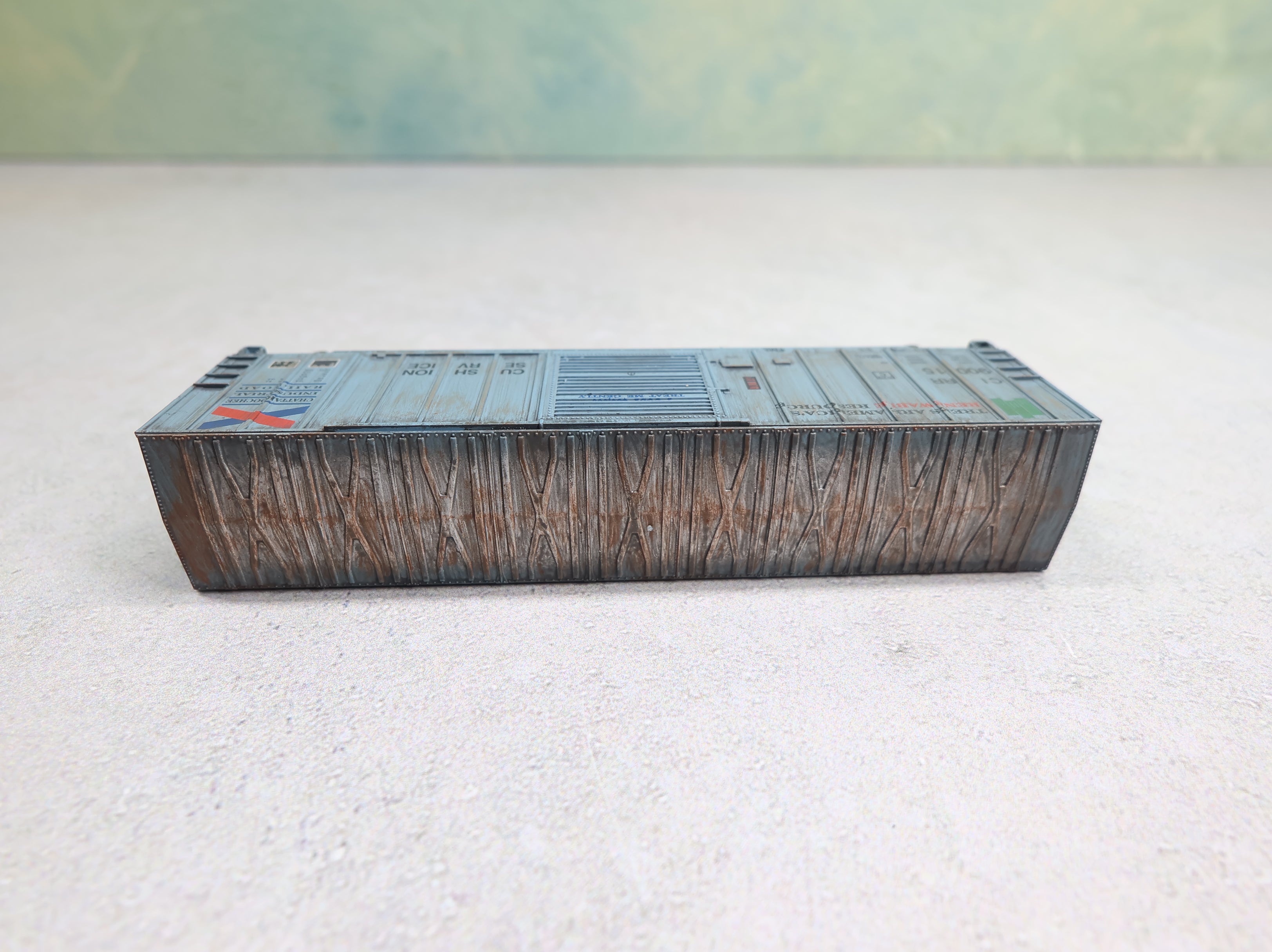 USED Fox Valley Models 80105 N Scale FMC 5347 Box Car Chattahoochee Industrial CIRR #90015 Weathered
