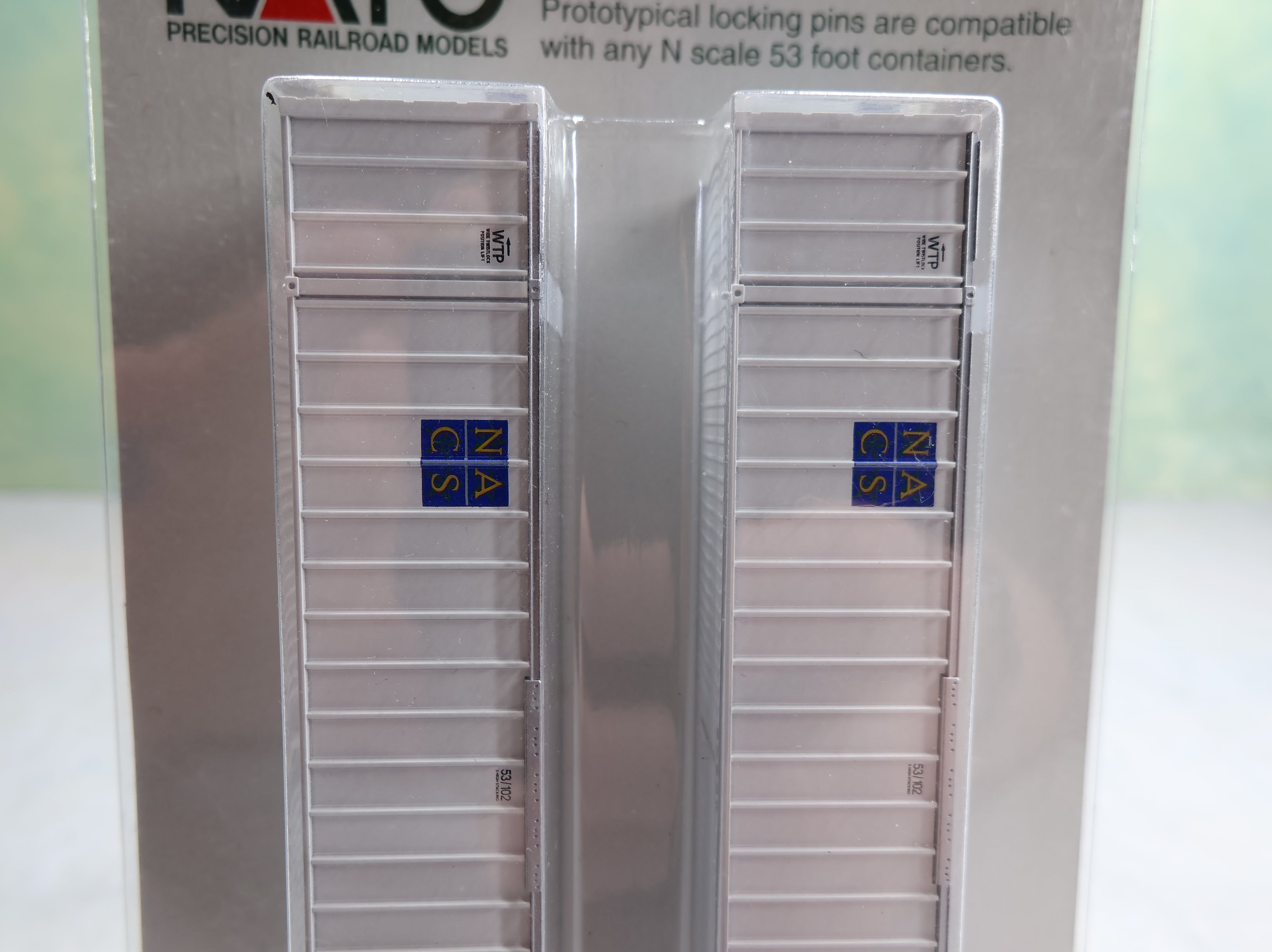 KATO #23-507 N Scale 53' Intermodal Container NACS (2 pcs)
