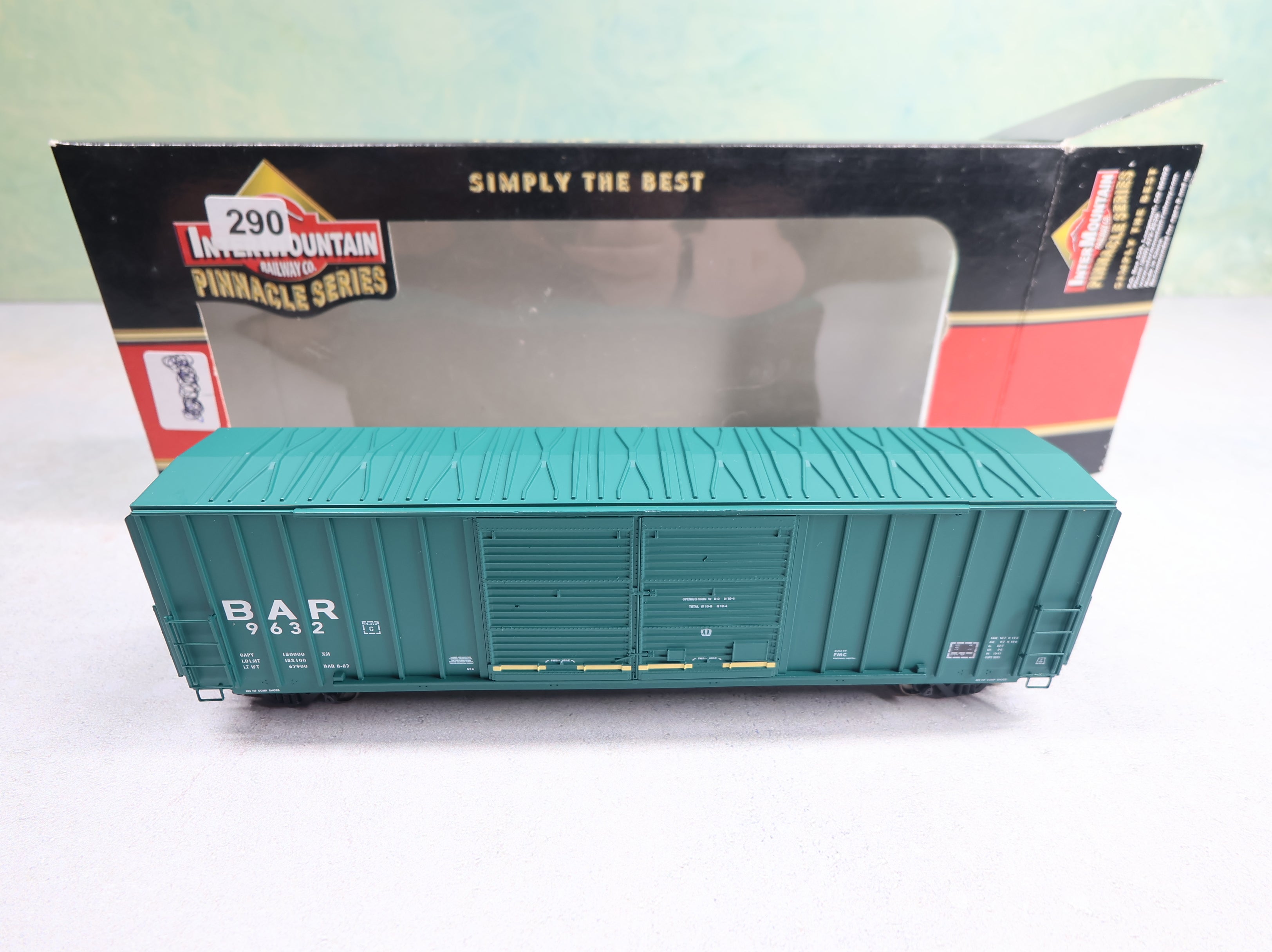 USED Intermountain 48306-06 HO Scale FMC 5283 DD Box Car Bangor and Aroostook BAR #9632 Pinnacle Series