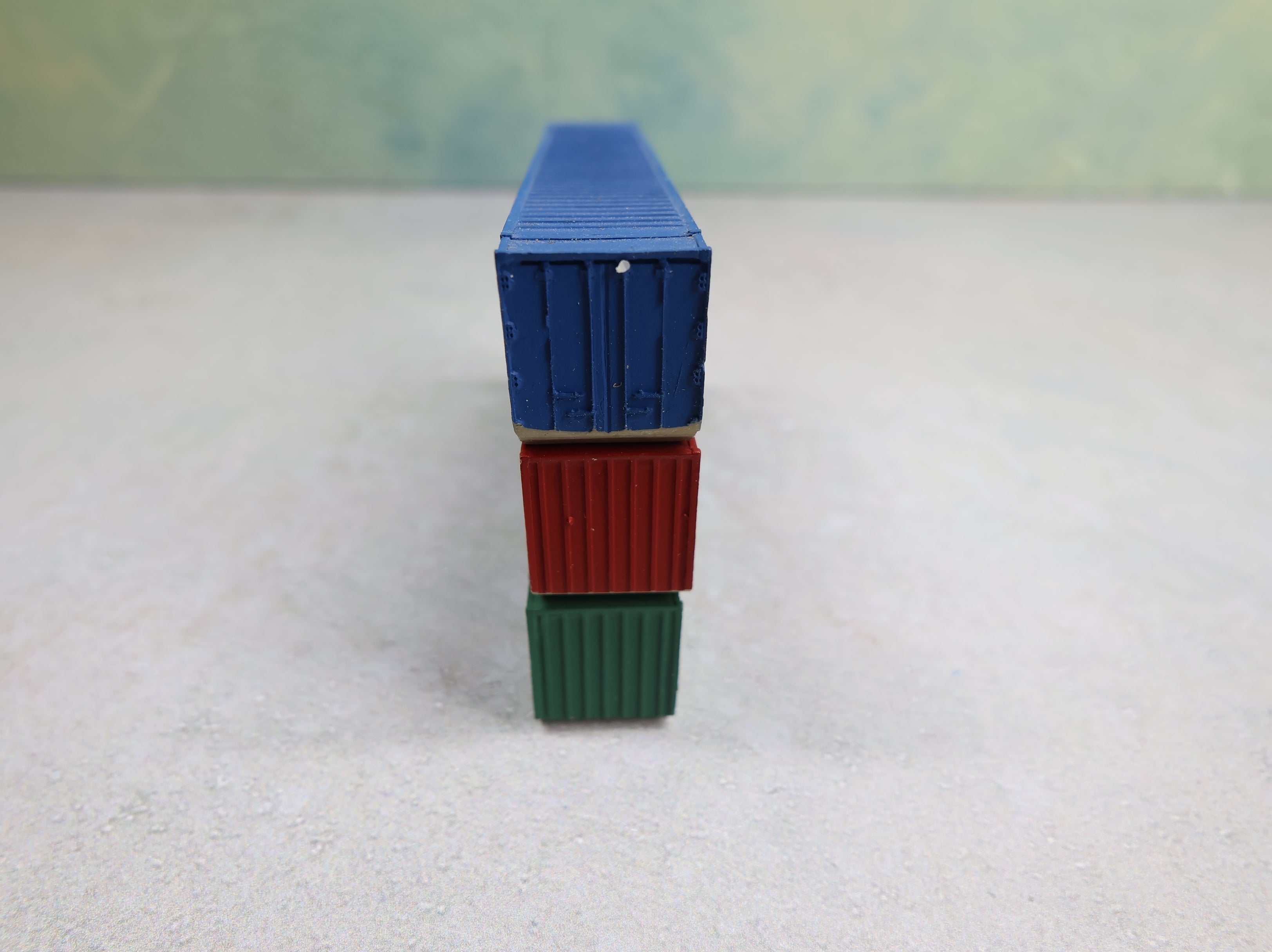 USED N Scale Lot of 3 Custom 45' Containers Santa Fe, Southern Pacific, Burlington Northern (3 pcs)