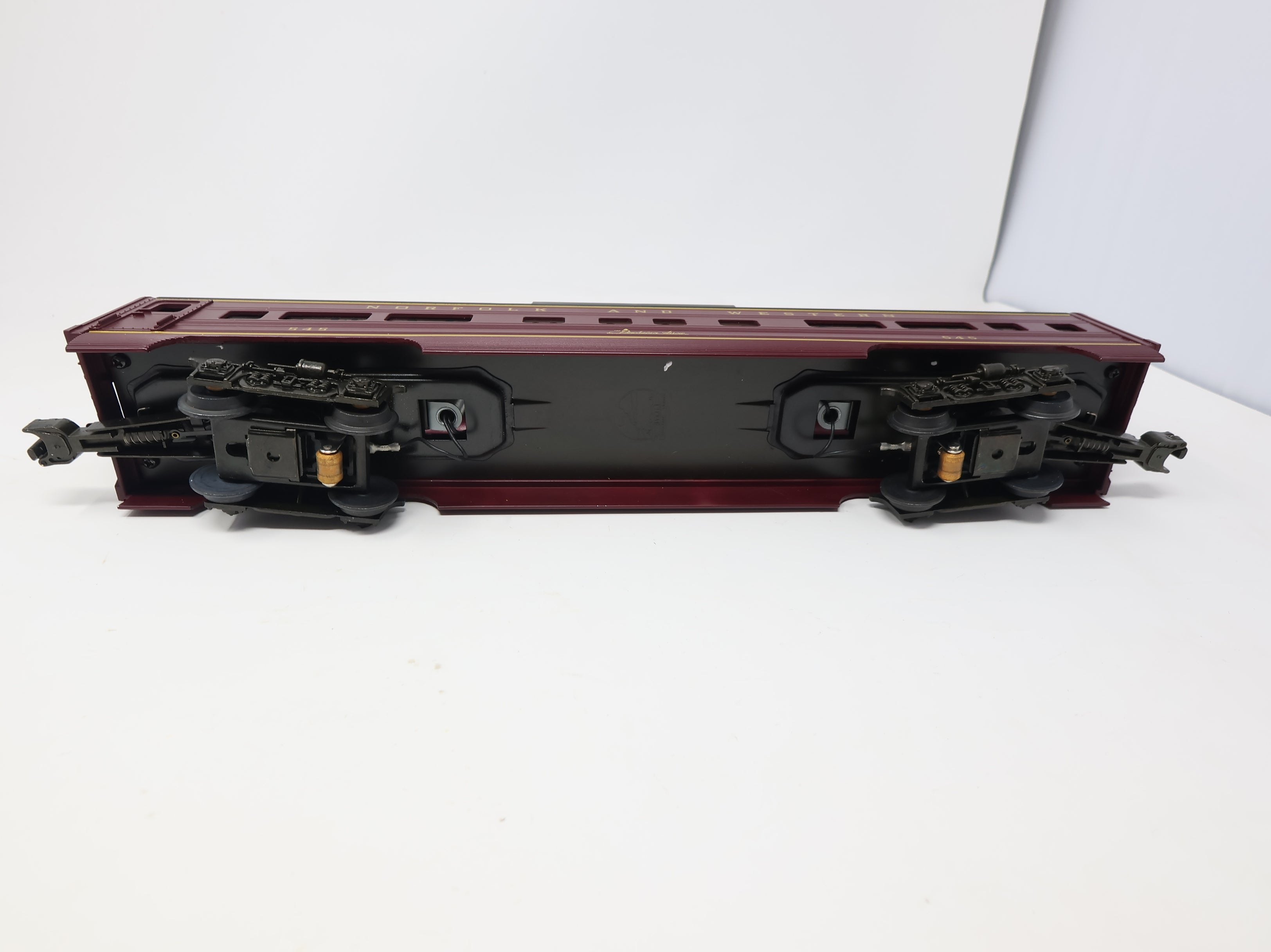USED MTH Premier O Painted Aluminum Vista Dome Car Norfolk & Western Powhatan #545