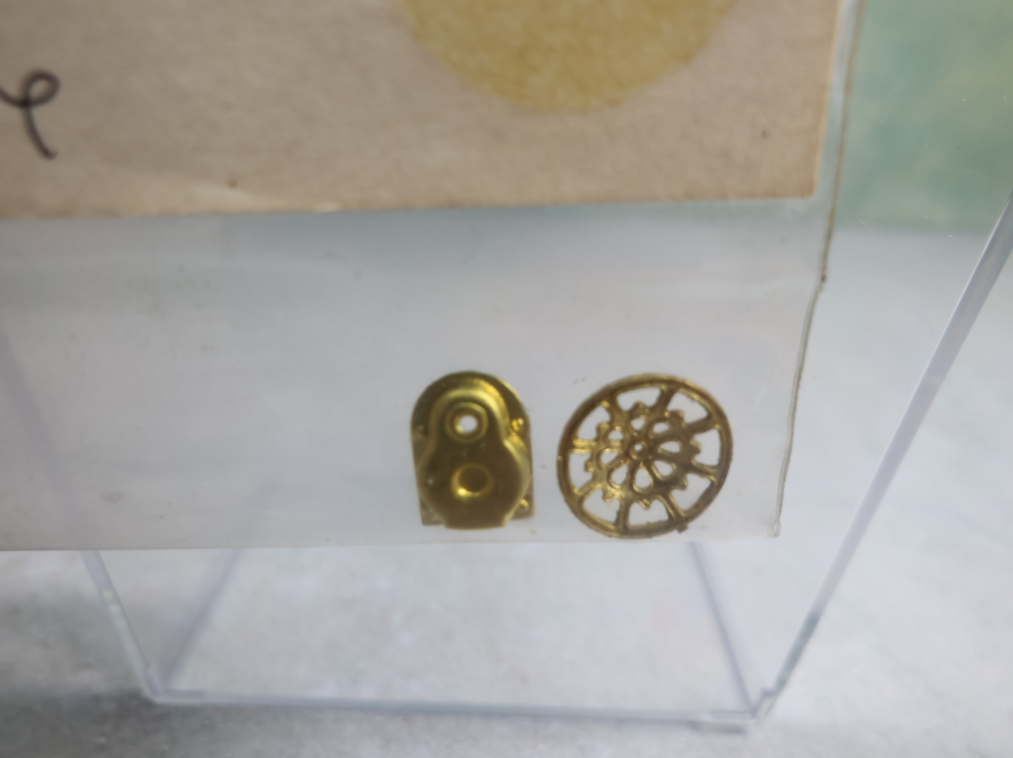 USED The All-National Line 3125K O Brass Brake Wheel & Stand Detail