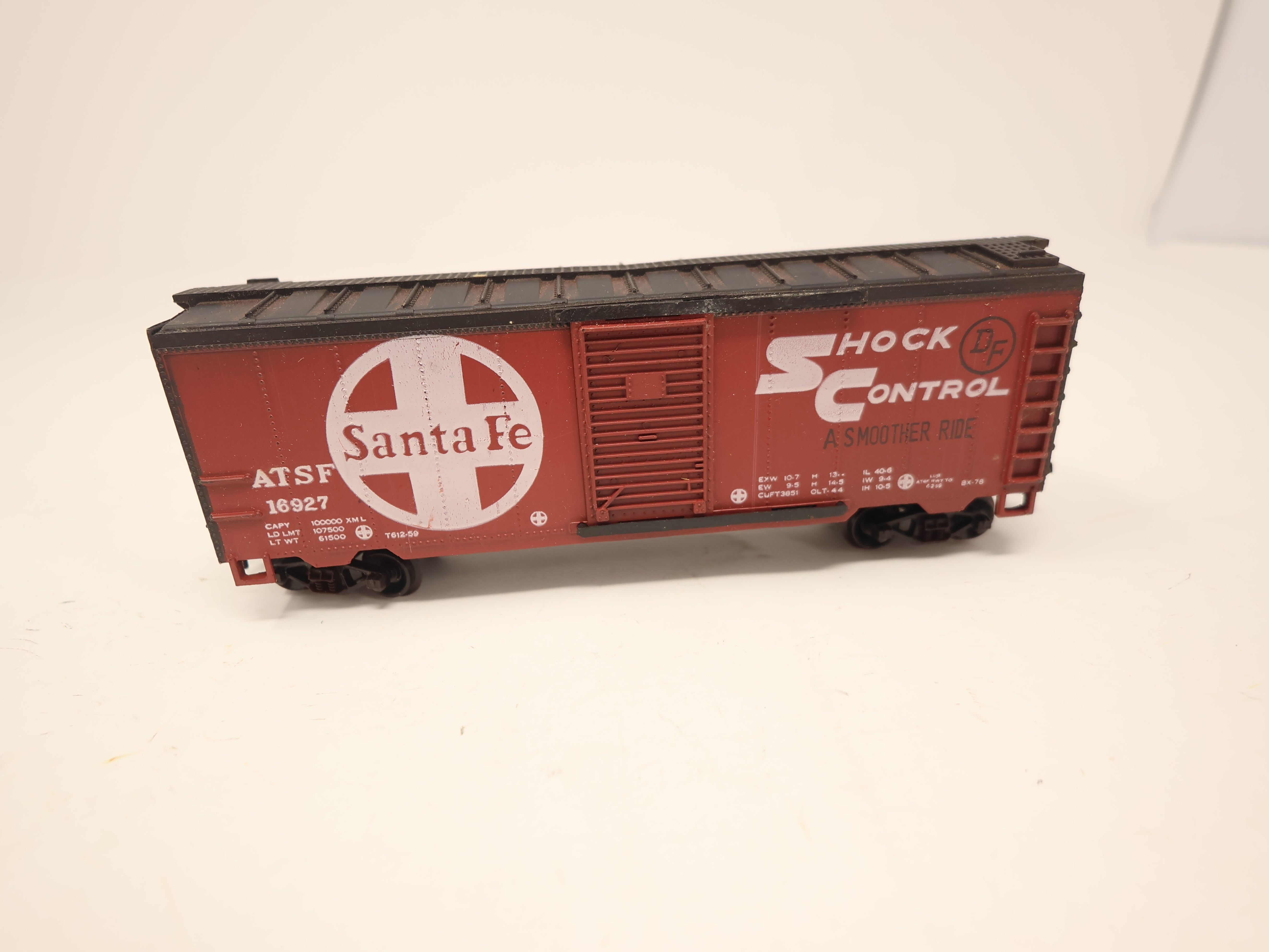 USED Life-Like HO Scale, 40' Box Car, Santa Fe ATSF #16927