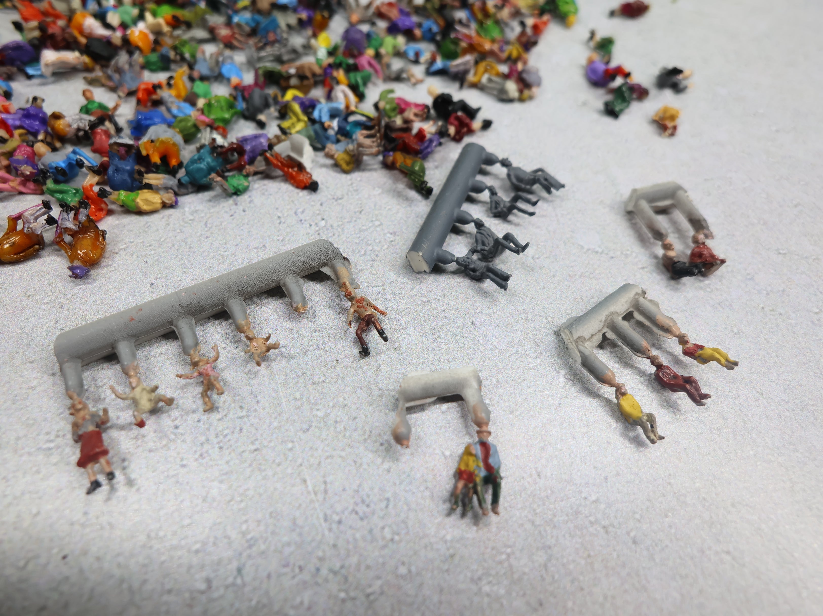 USED N Scale Large lot of Painted Seated People
